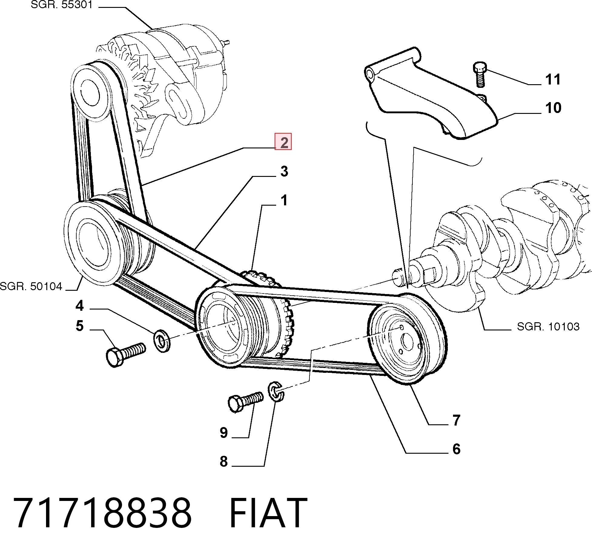 71718838 Fiat/Alfa/Lancia