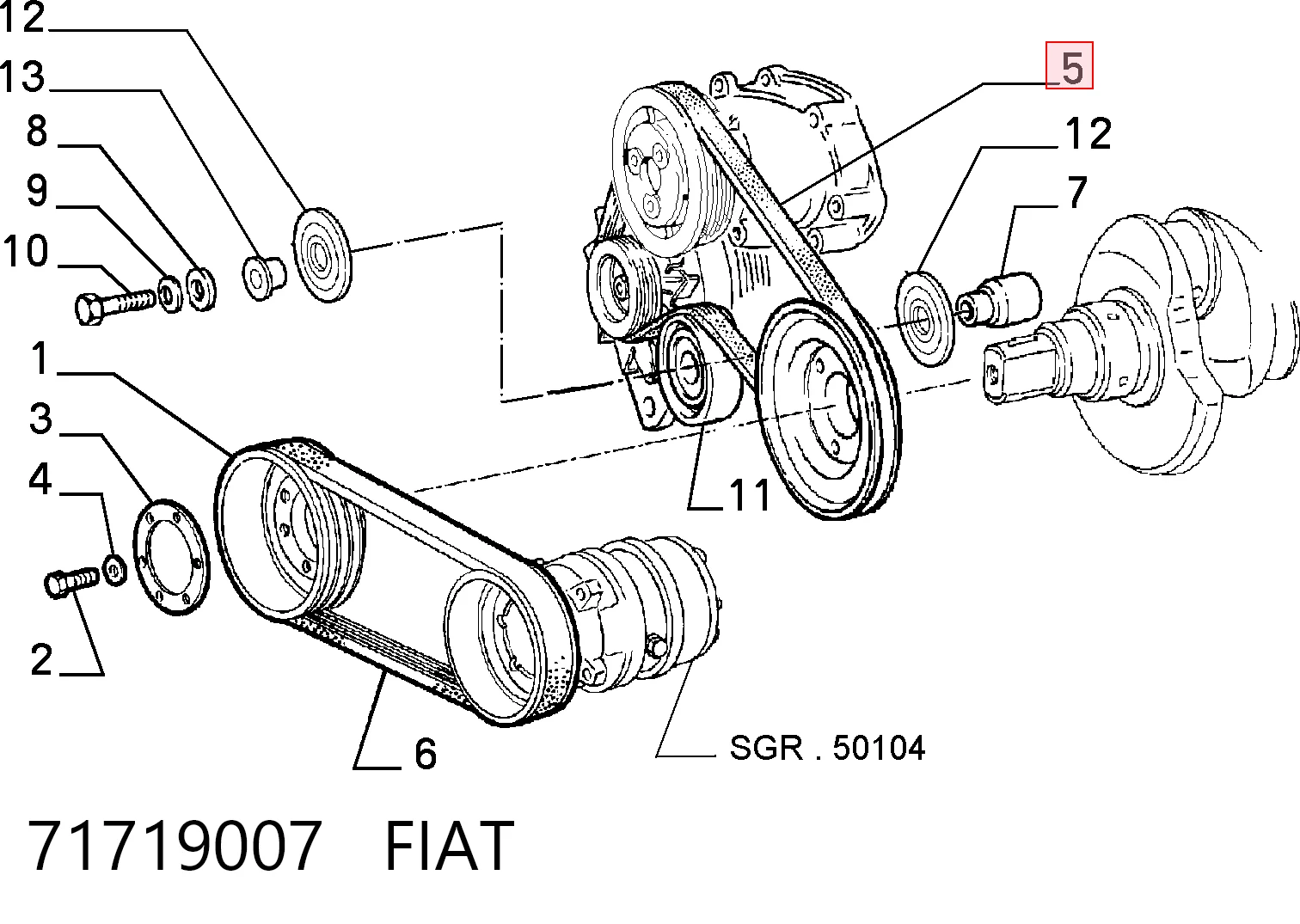 71719007 Fiat/Alfa/Lancia