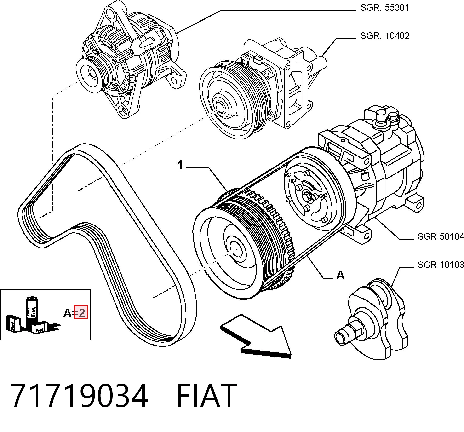 71719034 Fiat/Alfa/Lancia