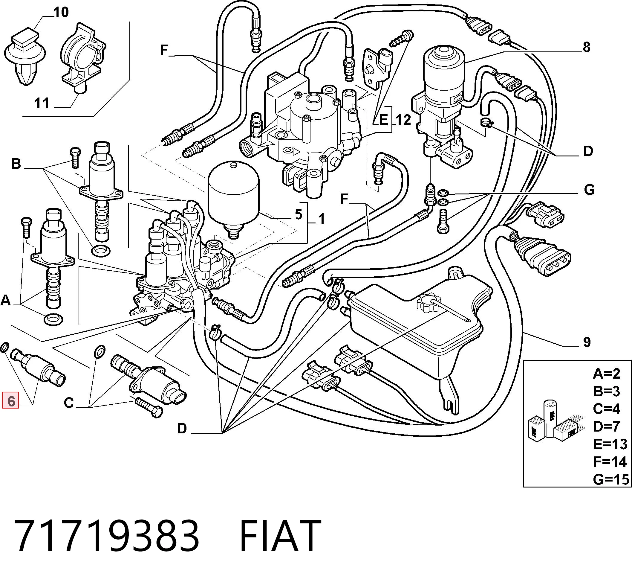 71719383 Fiat/Alfa/Lancia Sensor de presión de aceite de la caja de cambios