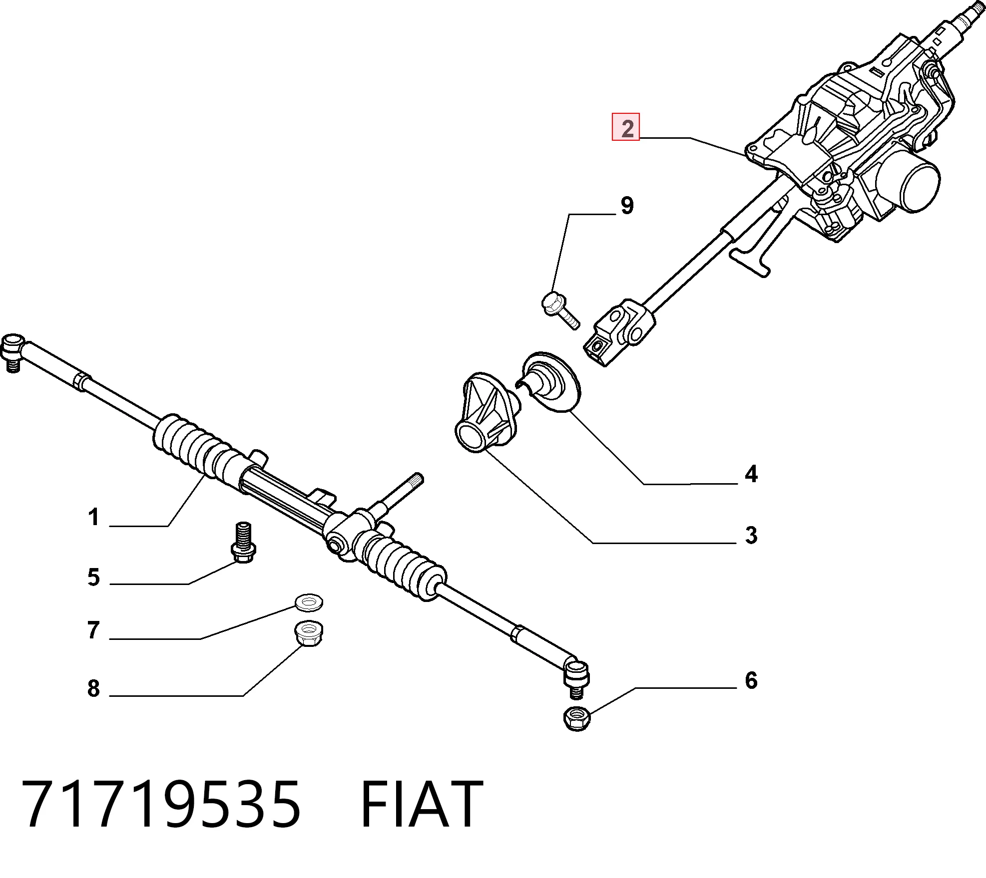 Columna de volante Fiat Stilo  (2001-2006)