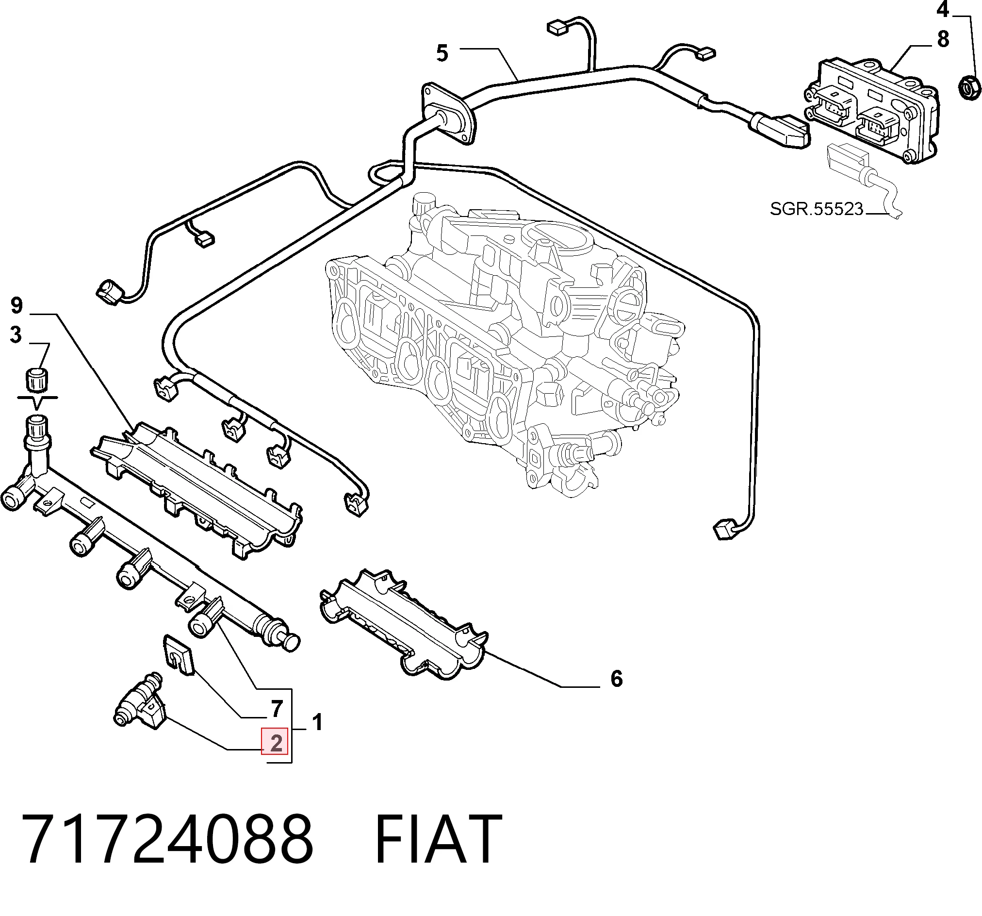  Inyector Fiat Palio 