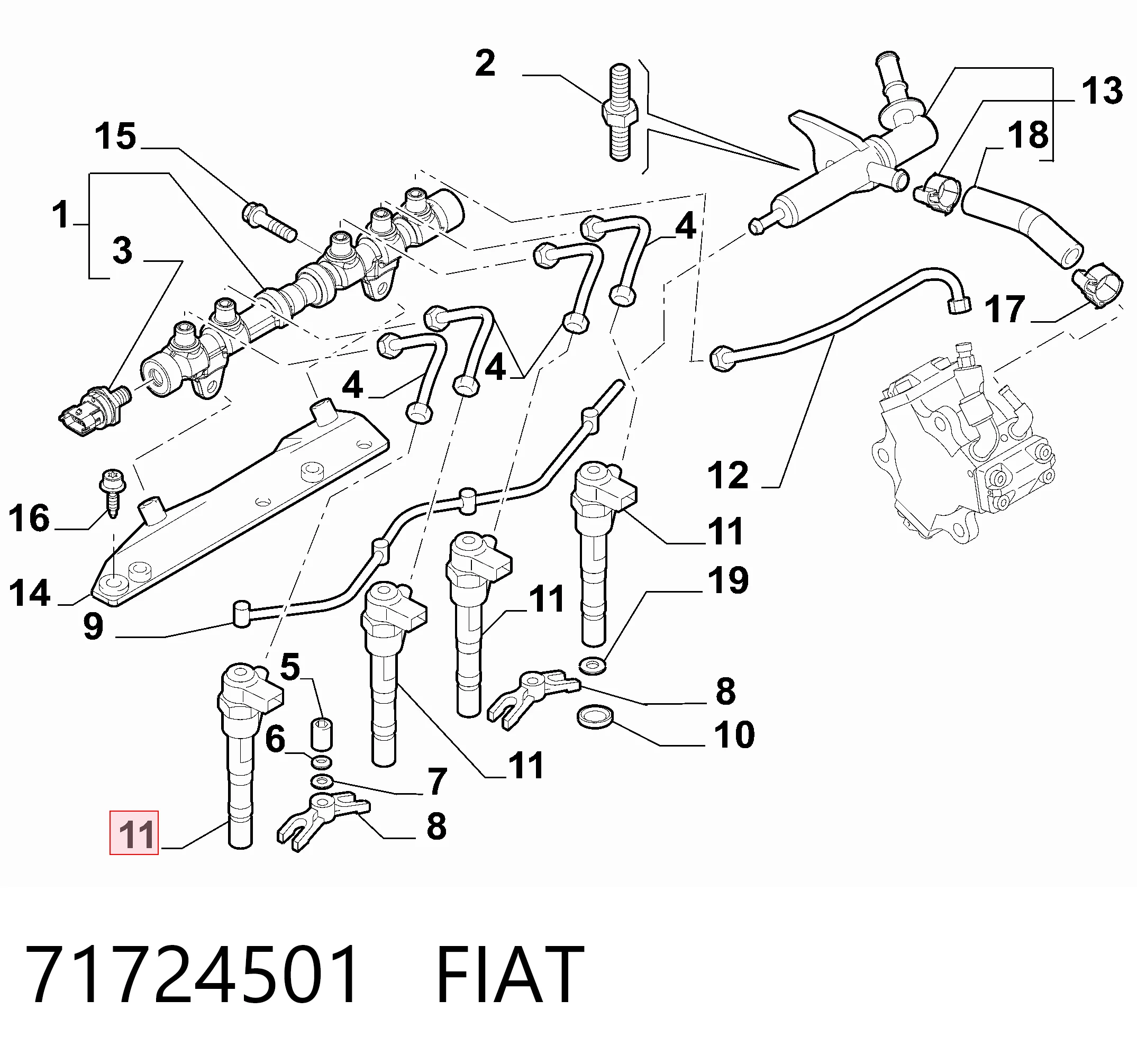Comprar Inyector de combustible Fiat Doblo  263 a bajo precio