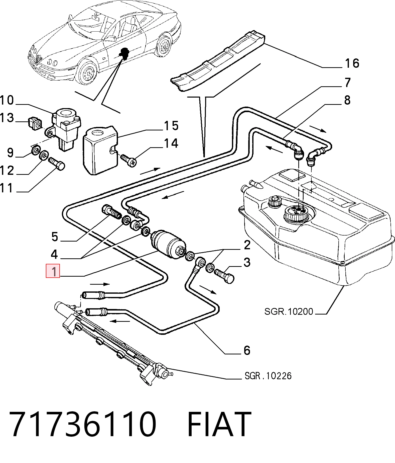 71736110 Fiat/Alfa/Lancia