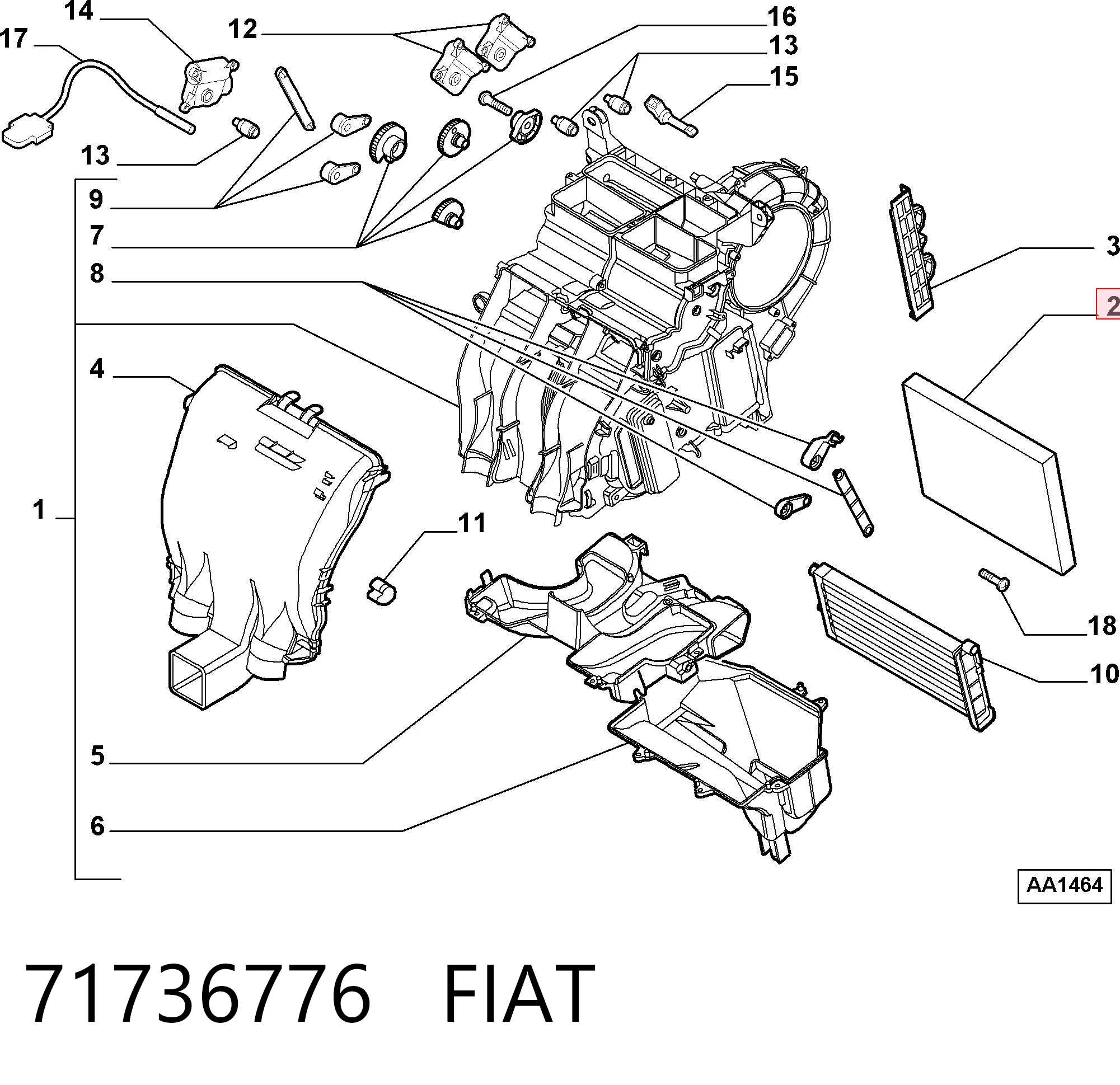 71736776 Fiat/Alfa/Lancia Filtro antipolen