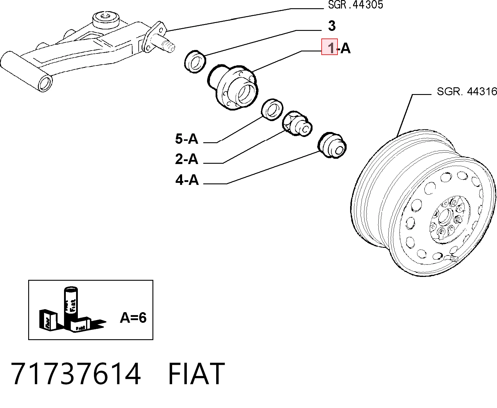 Bujes de ruedas Fiat Punto II (188)