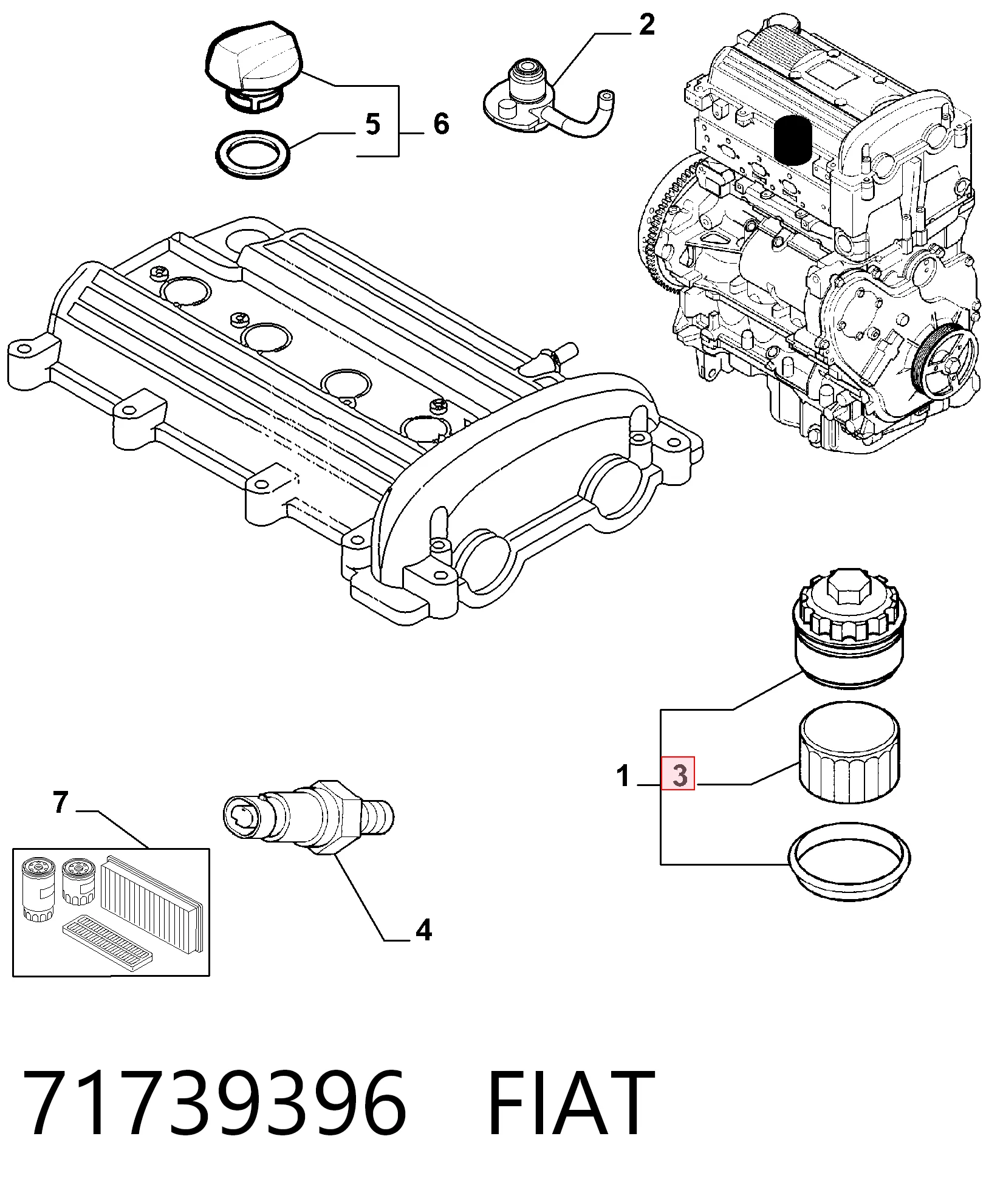 71739396 Fiat/Alfa/Lancia Filtro aceite
