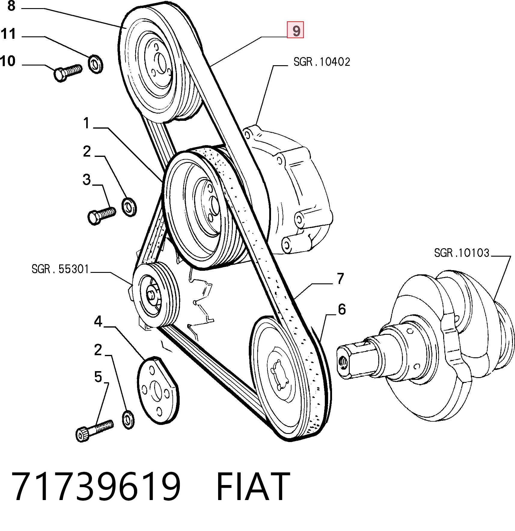 71739619 Fiat/Alfa/Lancia