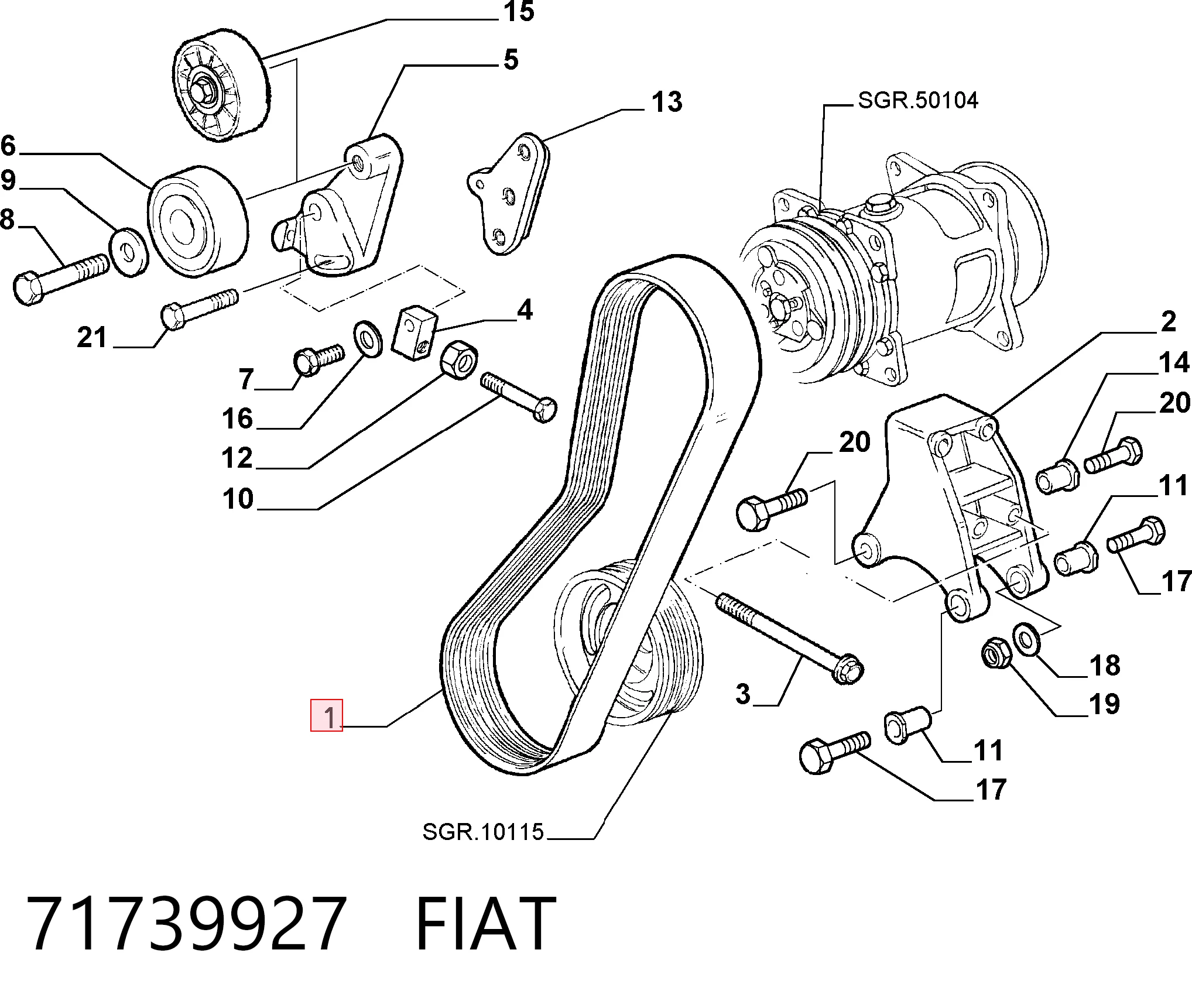 Correa alternador para Mini COUNTRYMAN  (R60)