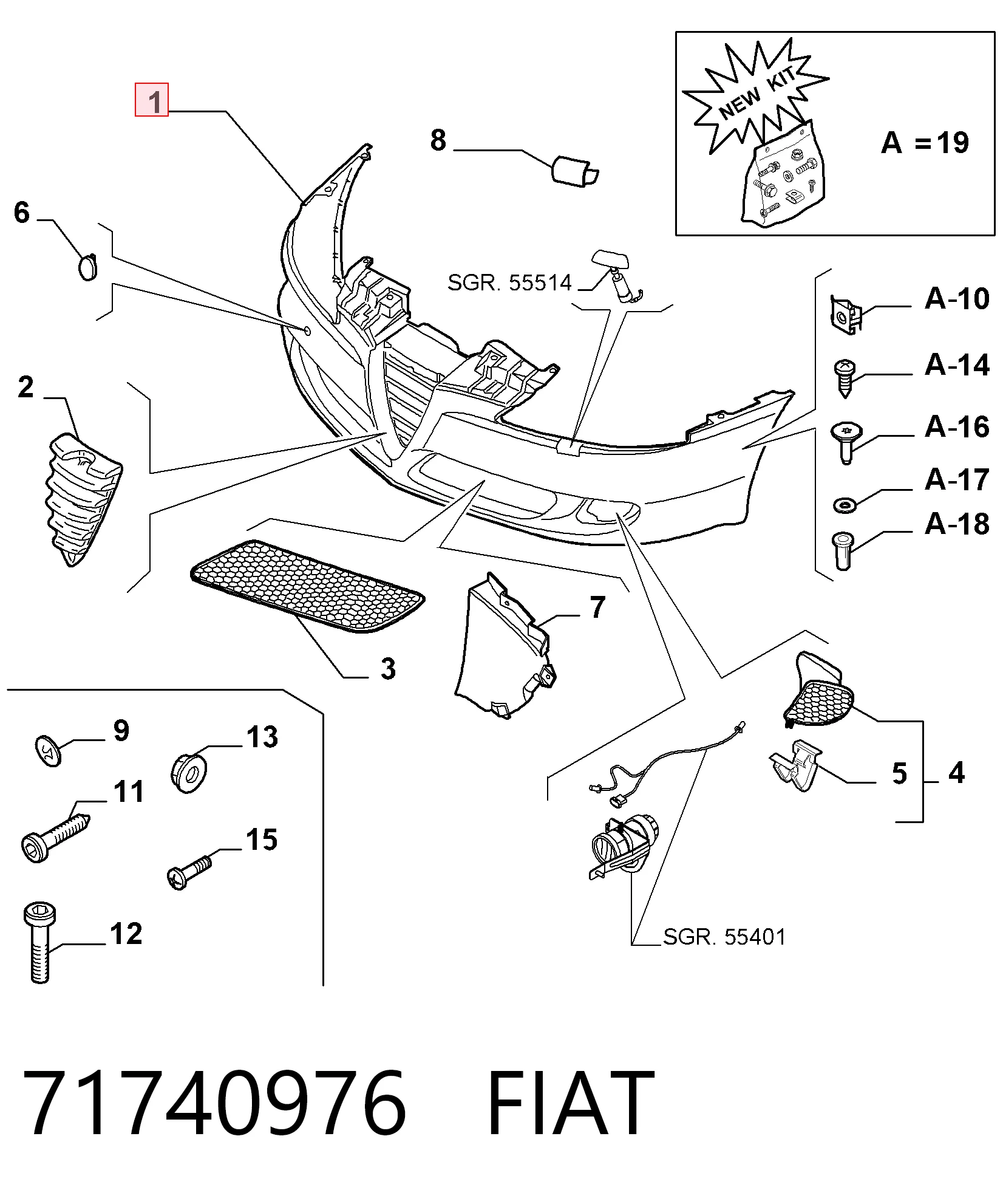 Parachoques delantero Alfa Romeo 147 hatchback (937) (2001 - 2010) precio, desde 126,72 EUR