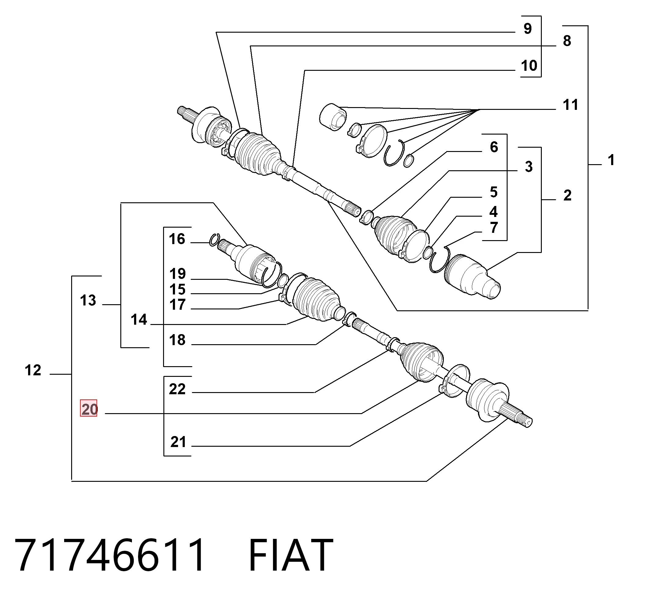 71746611 Fiat/Alfa/Lancia