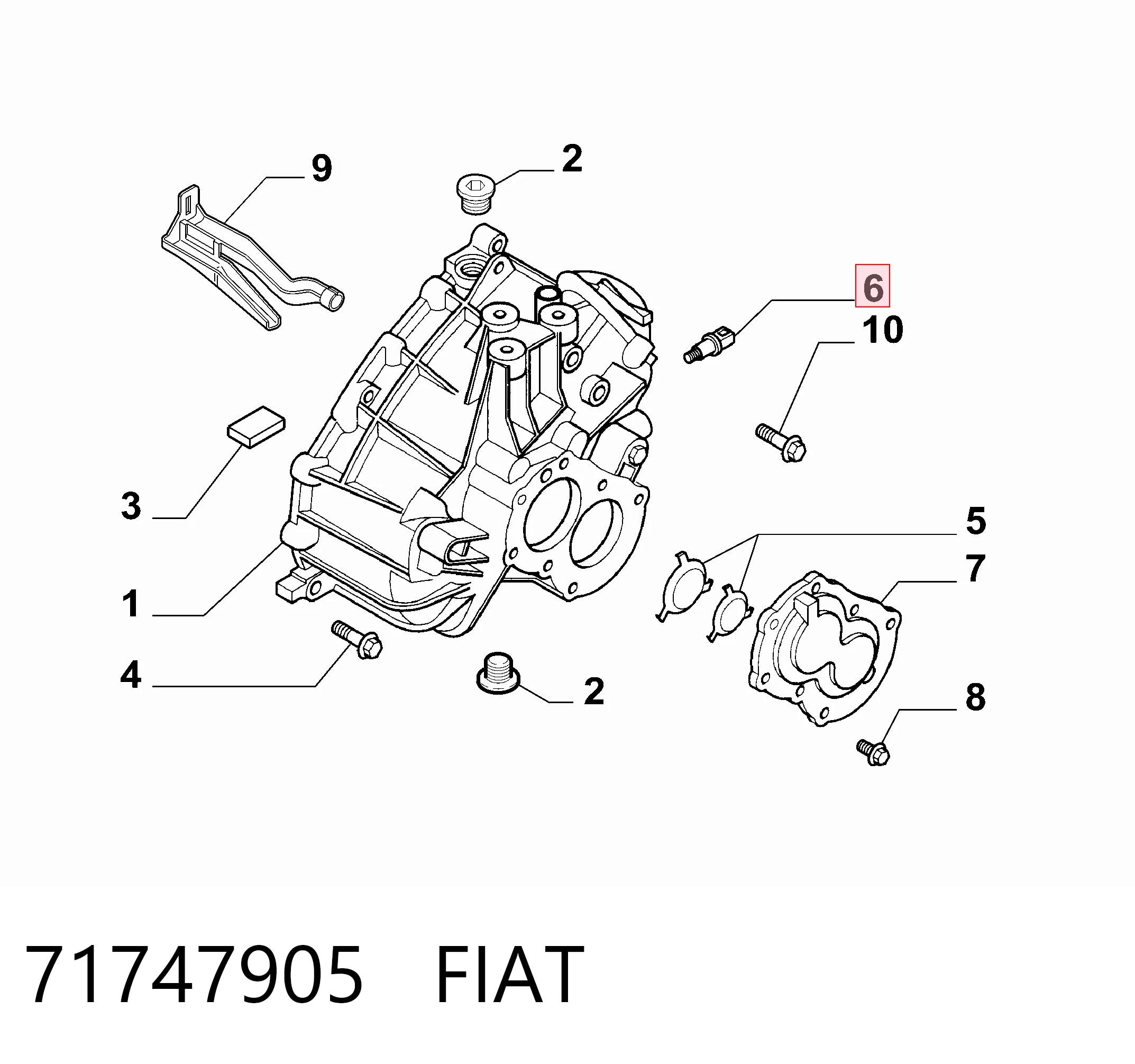 Interruptor piloto de marcha atrás Fiat Bravo II (2007-2014)