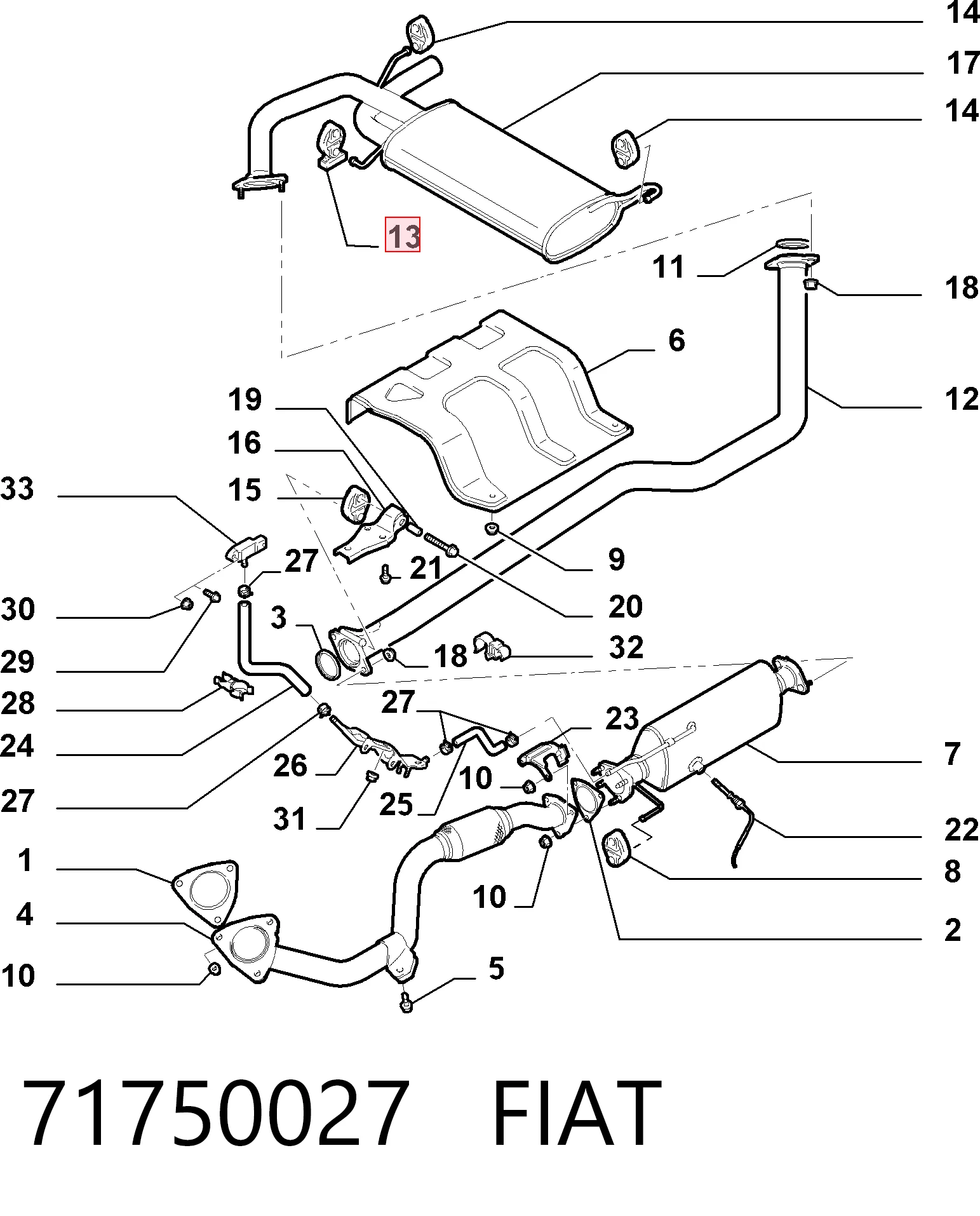 Soporte escape para Suzuki SX4 GY