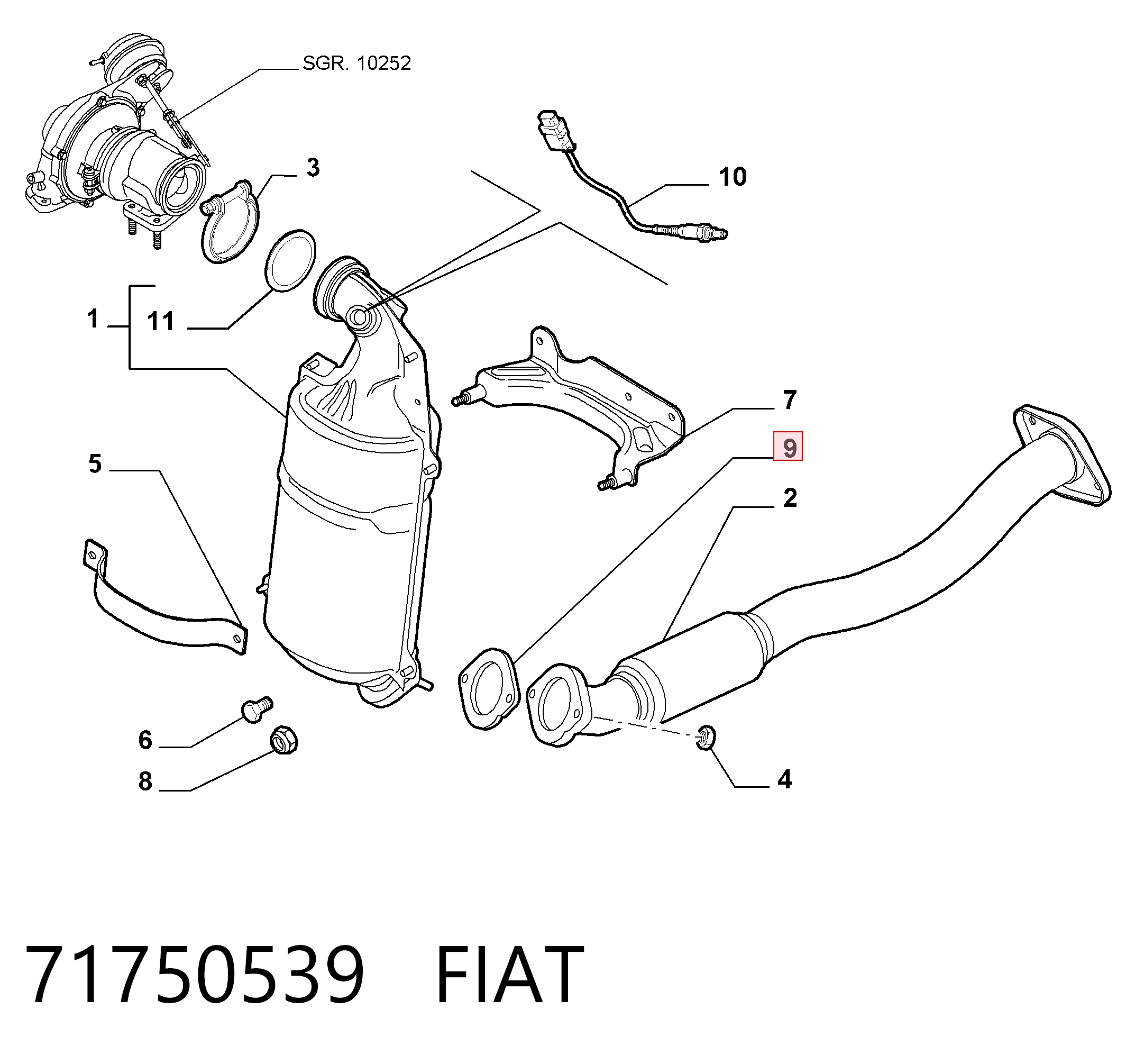Junta de tubo de escape Fiat Doblo II monovolumen (263, 152) (2010 - 2022) precio, desde 4,99 EUR
