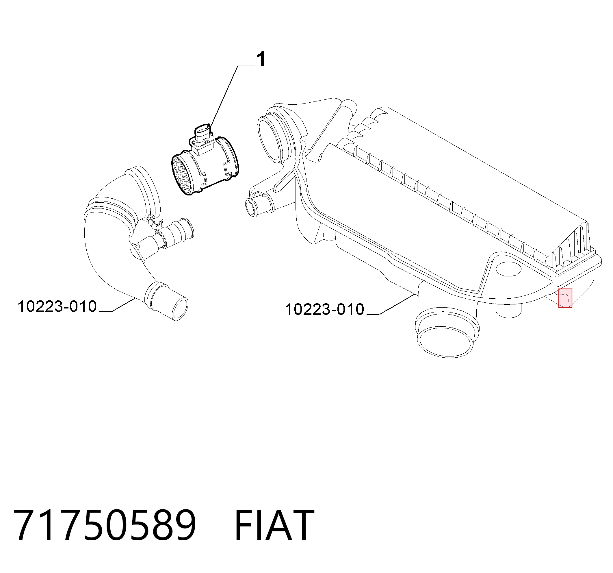 Sensor MAF Fiat 500  hatchback comprar en España