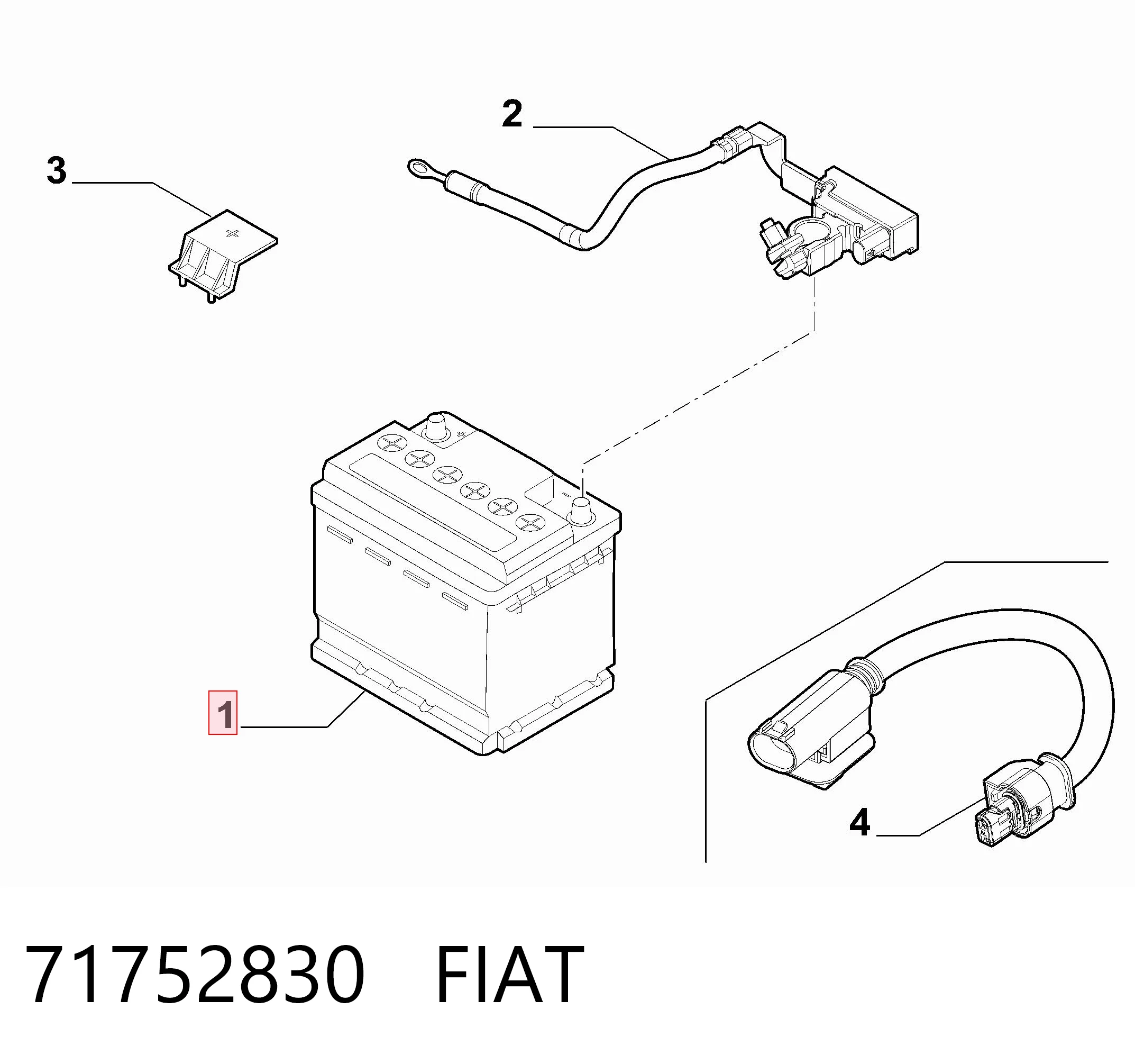 Batería de arranque FIAT 71752830