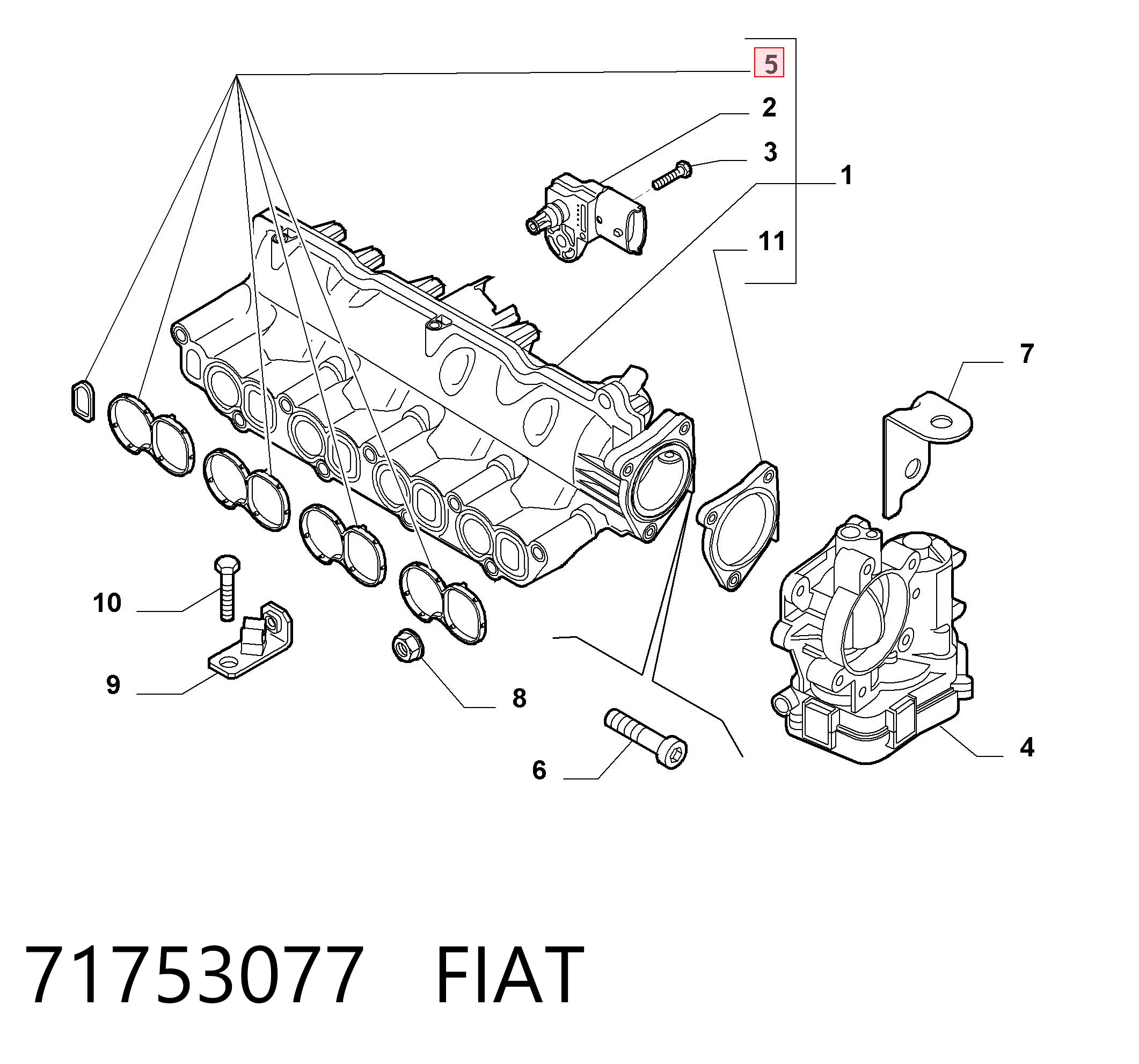 Junta de colector de admisión Fiat Tipo  desde 22,46 €