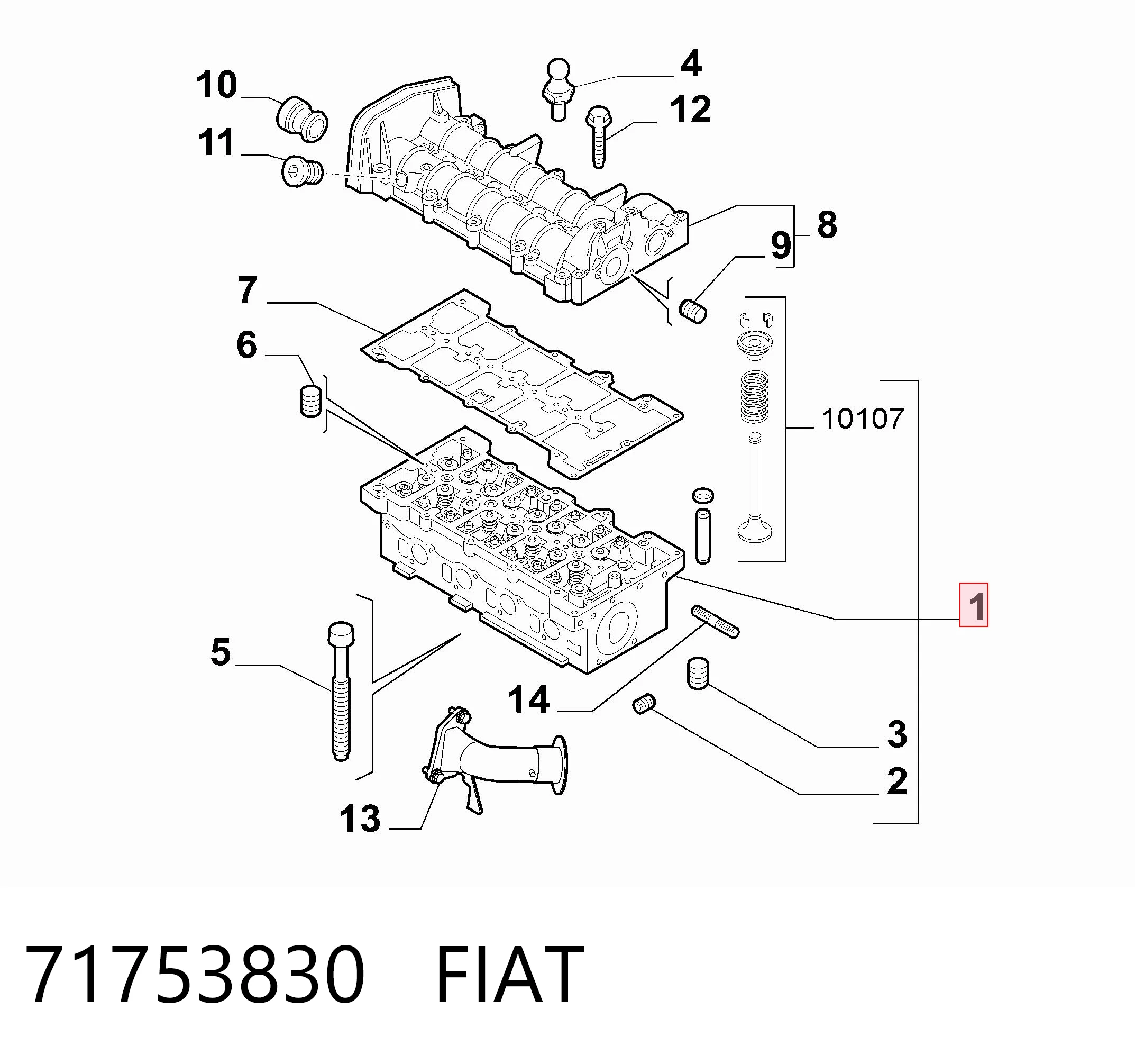 Culata 71753830 FIAT