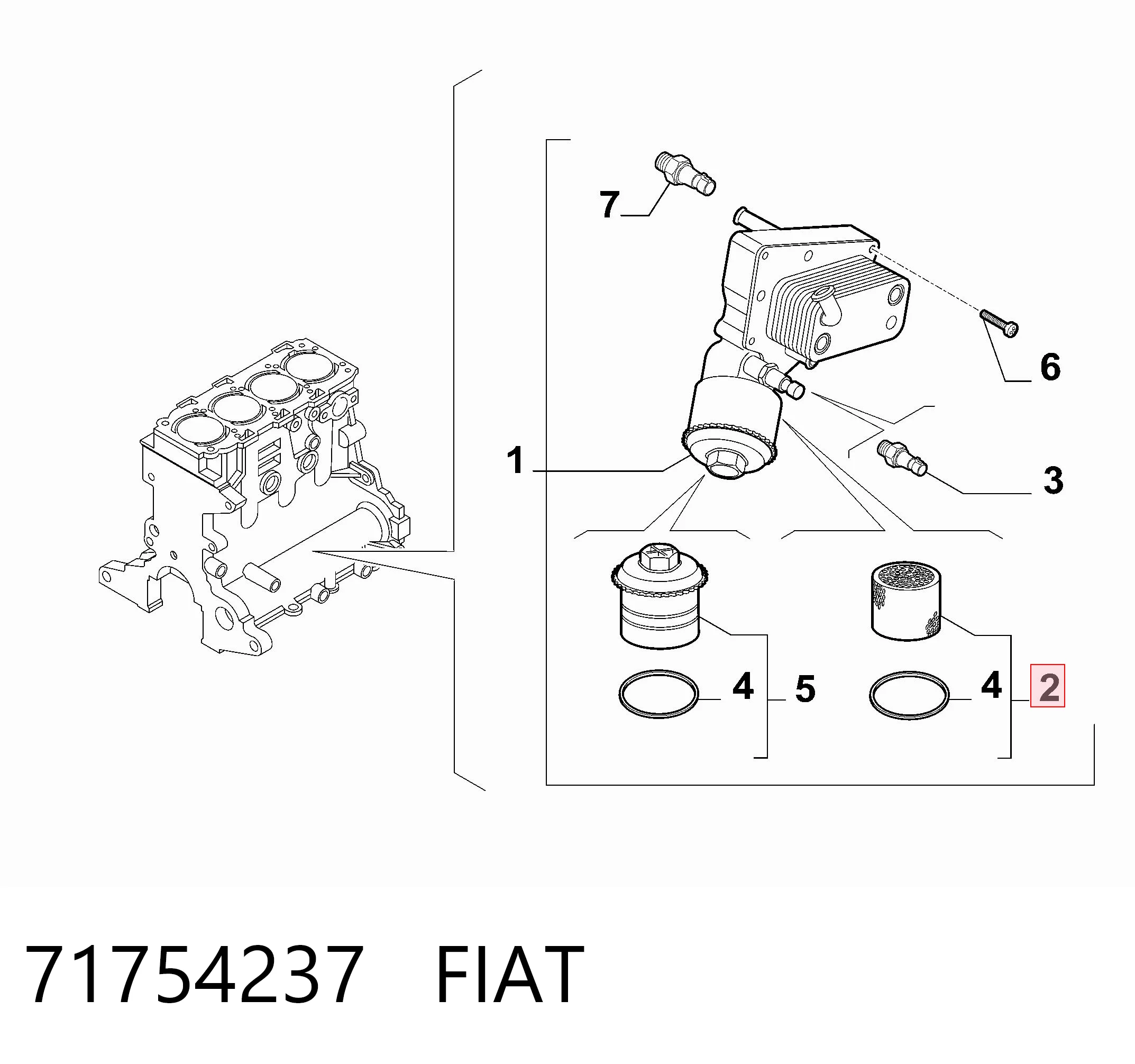 71754237 Fiat/Alfa/Lancia Filtro aceite