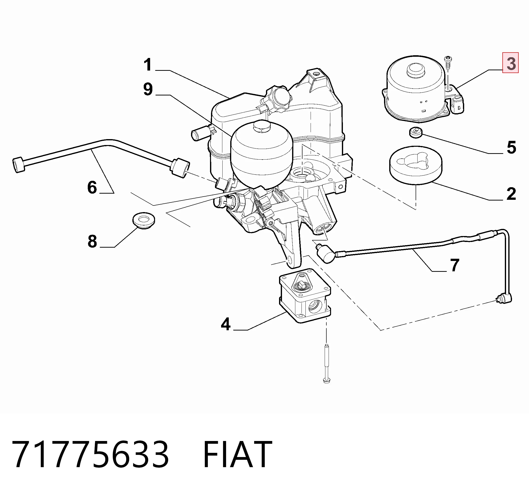 Bomba de aceite de la transmisión automática 71775633 FIAT