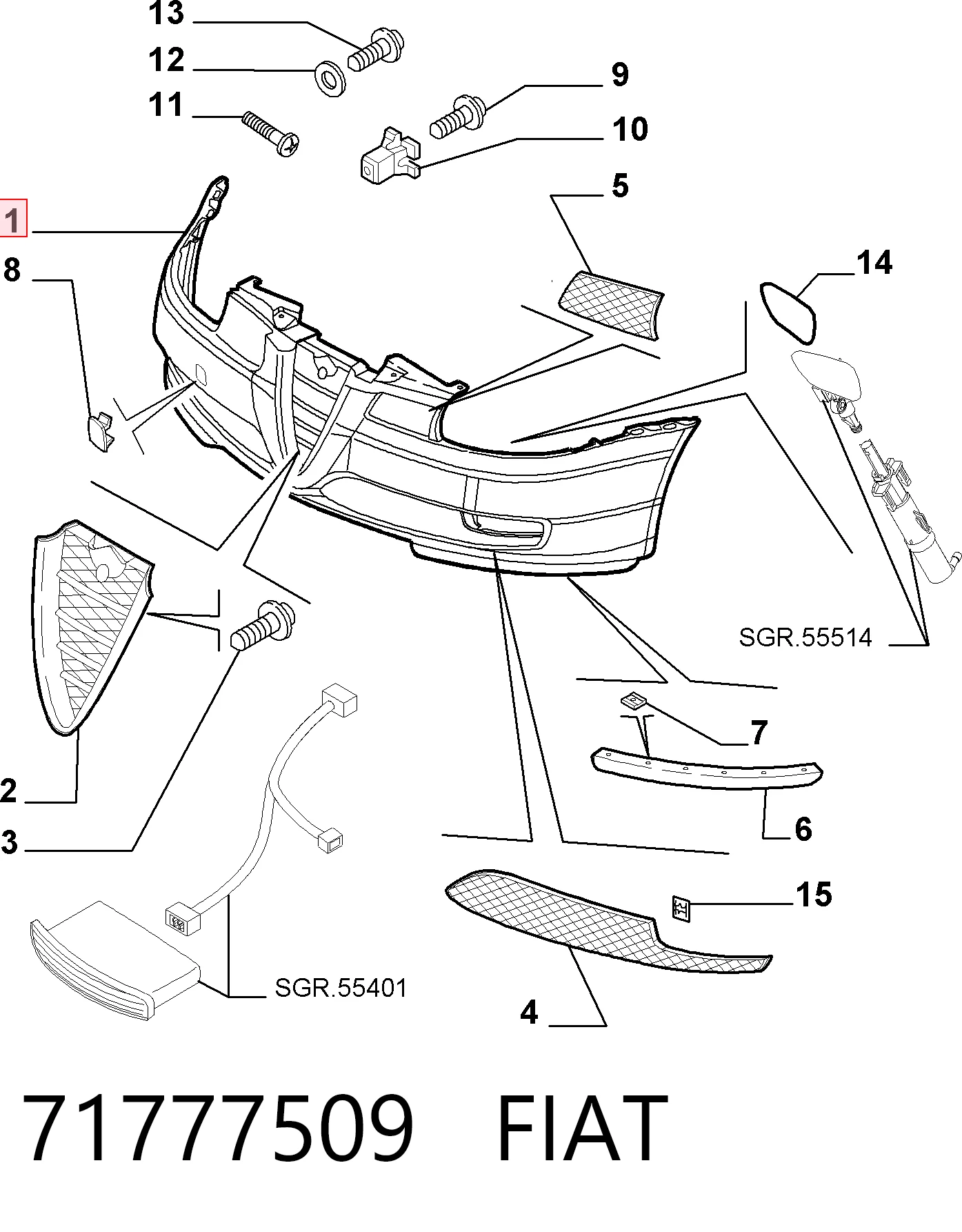 Comprar Parachoques delantero Alfa Romeo GT 937 a bajo precio