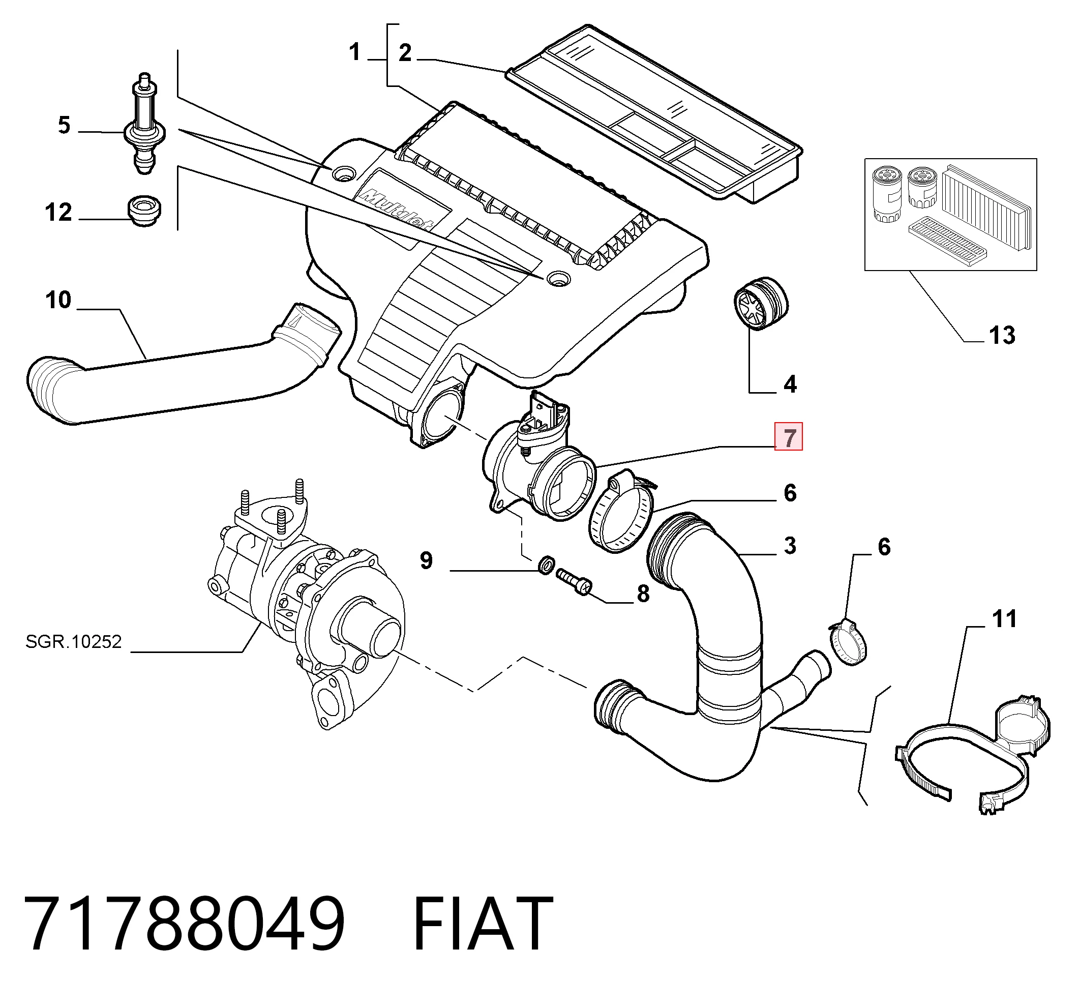 Medidor de flujo de aire Fiat Palio  desde 56,19 €