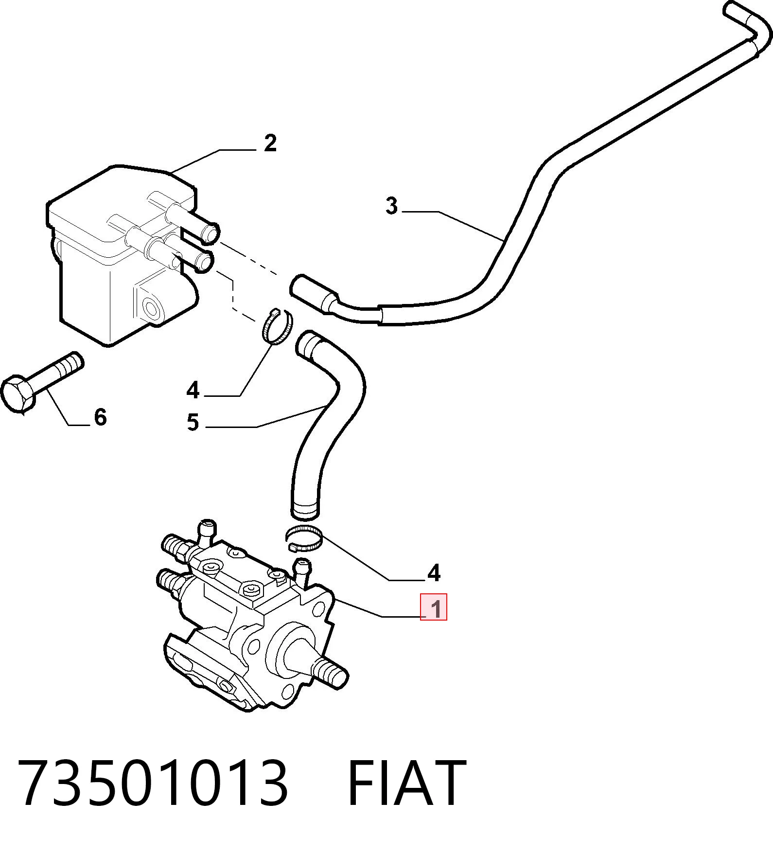 73501013 Fiat/Alfa/Lancia Bomba de inyección