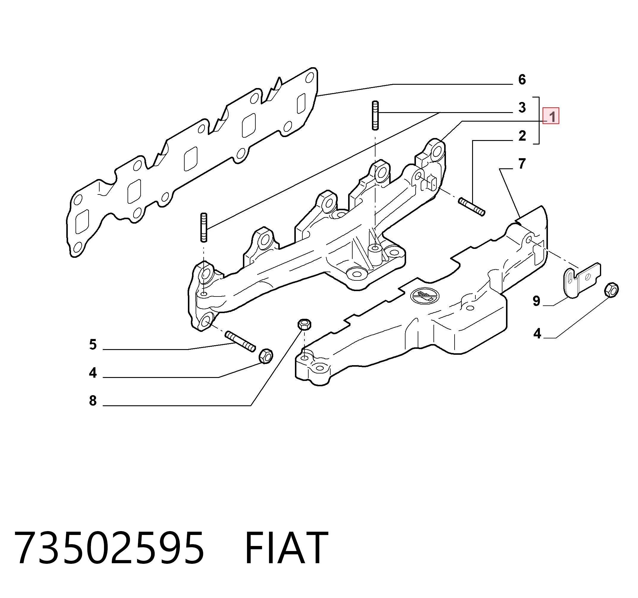 Colector de escape para Fiat Doblo 223