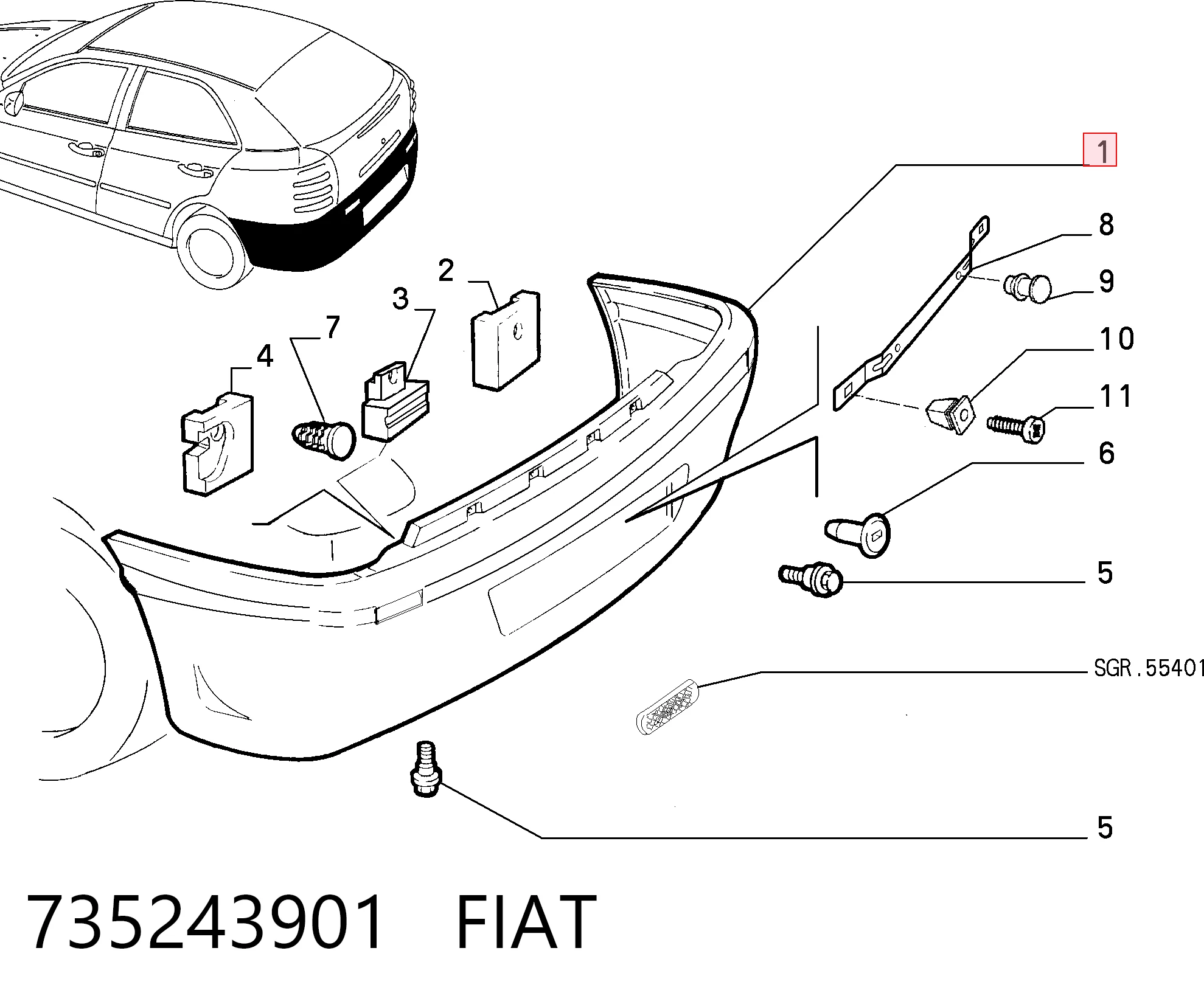 735243901 Fiat/Alfa/Lancia