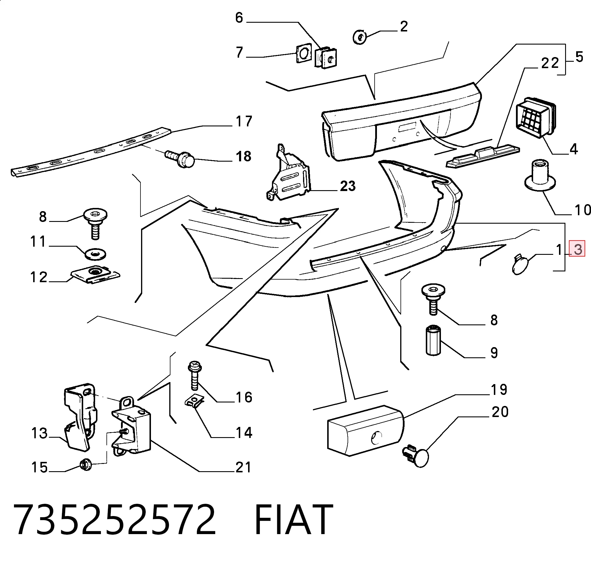 Paragolpes Fiat Palio familiar (178DX) (1996 - 2026) precio, desde 174,39 EUR
