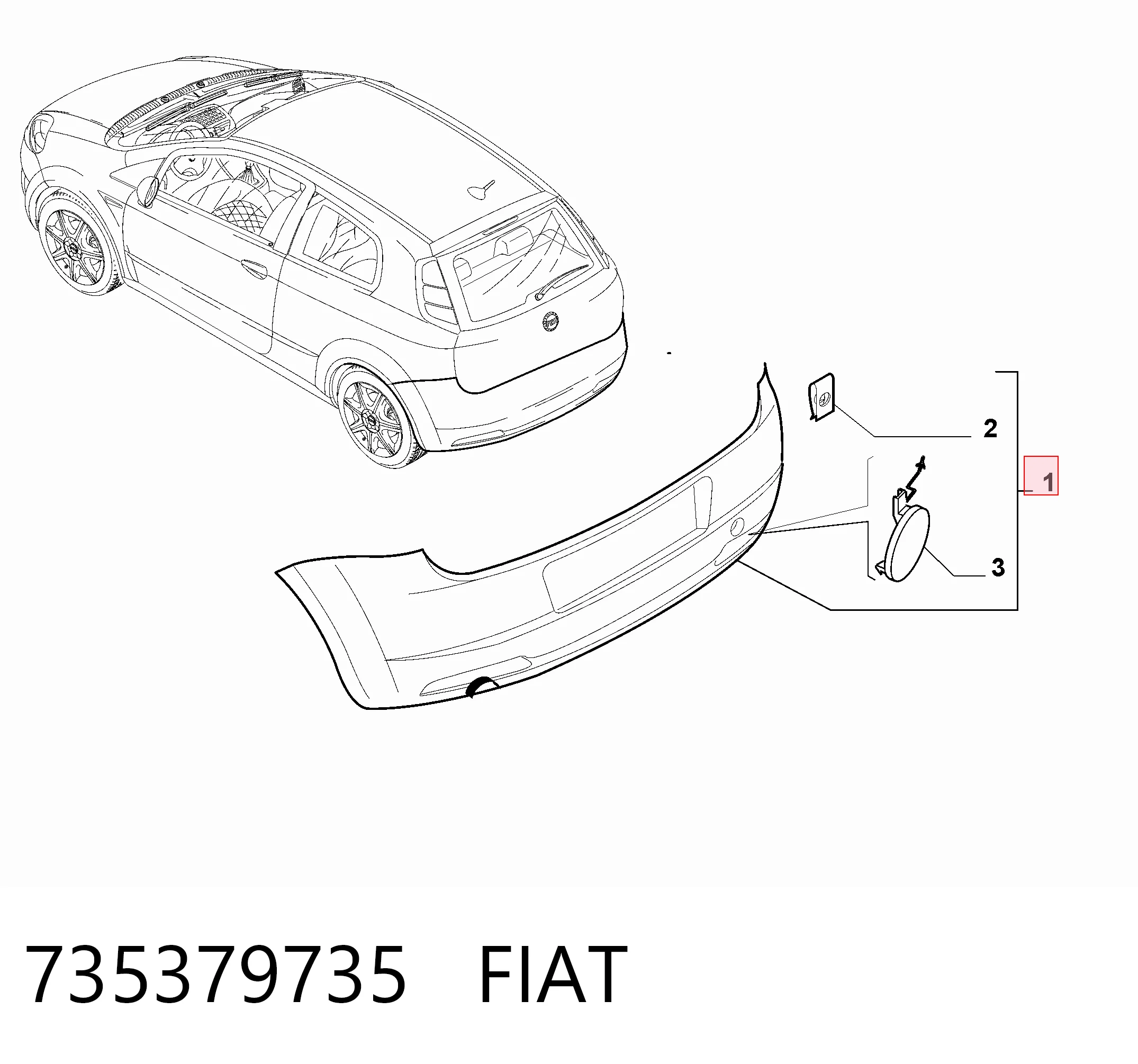 Comprar Parachoques trasero Fiat Punto GRAND 199