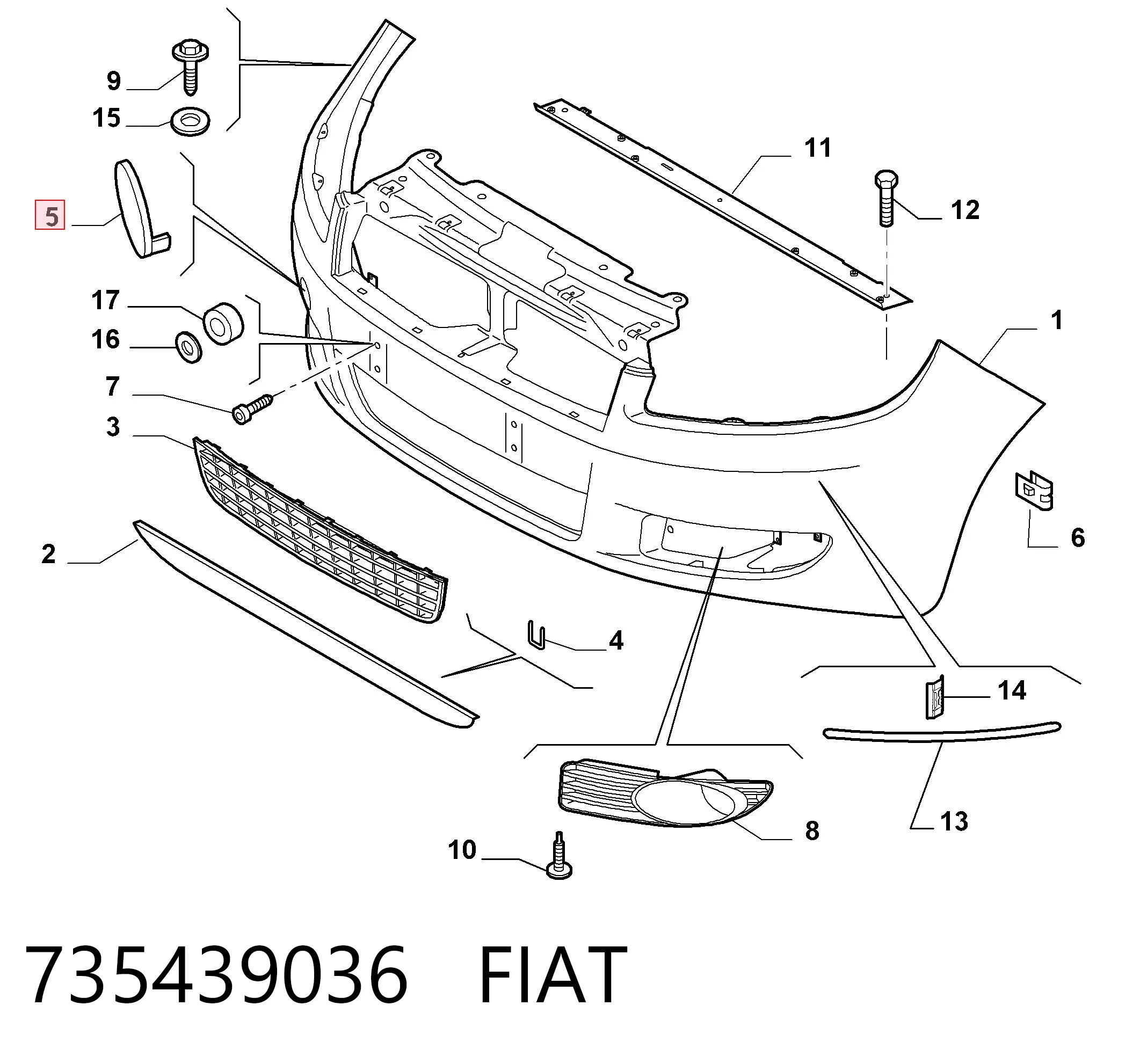 Comprar Tapa gancho de arrastre, delantera Linea  323