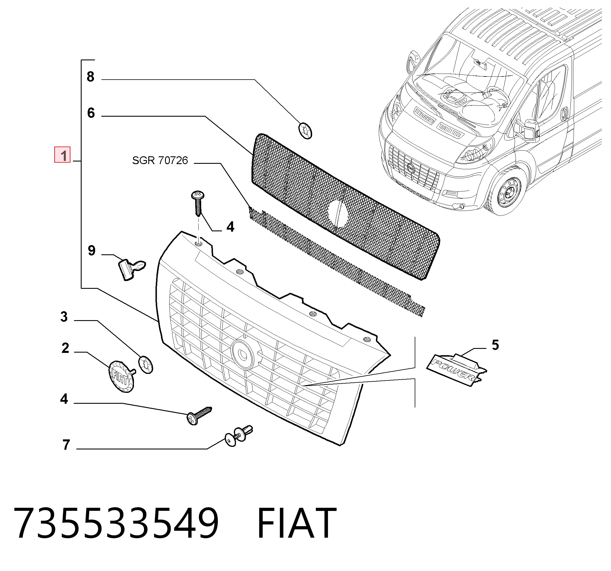  Parrilla Fiat Ducato 3