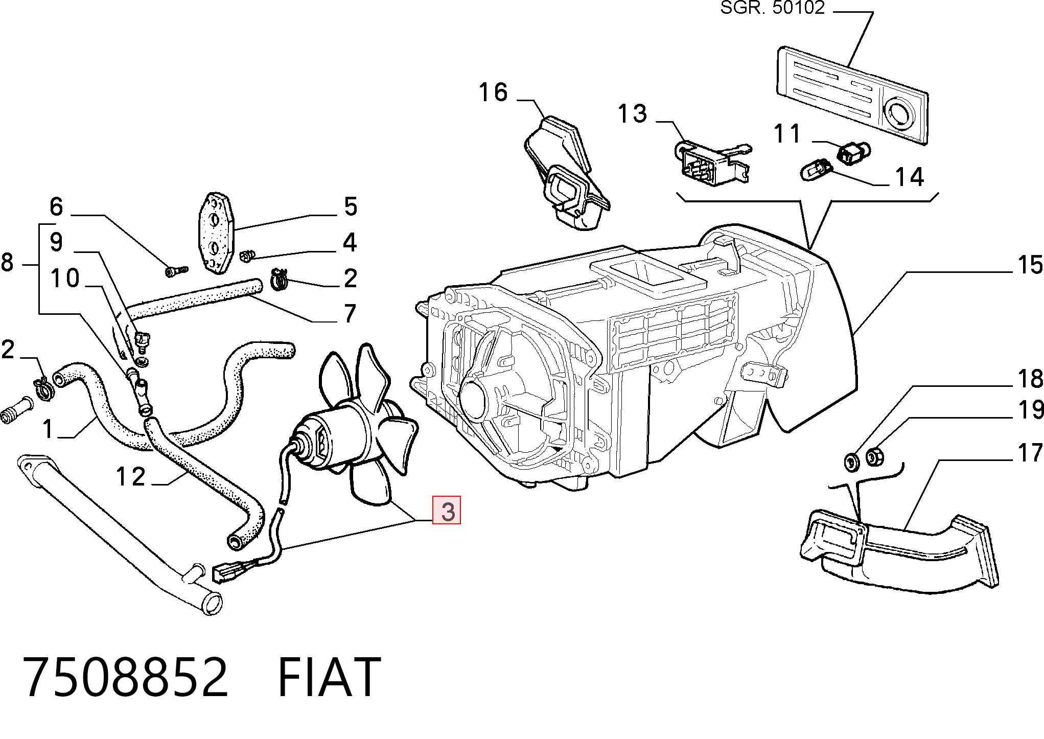 Comprar Motor del ventilador del calefactor Fiat Fiorino  146 Uno a bajo precio