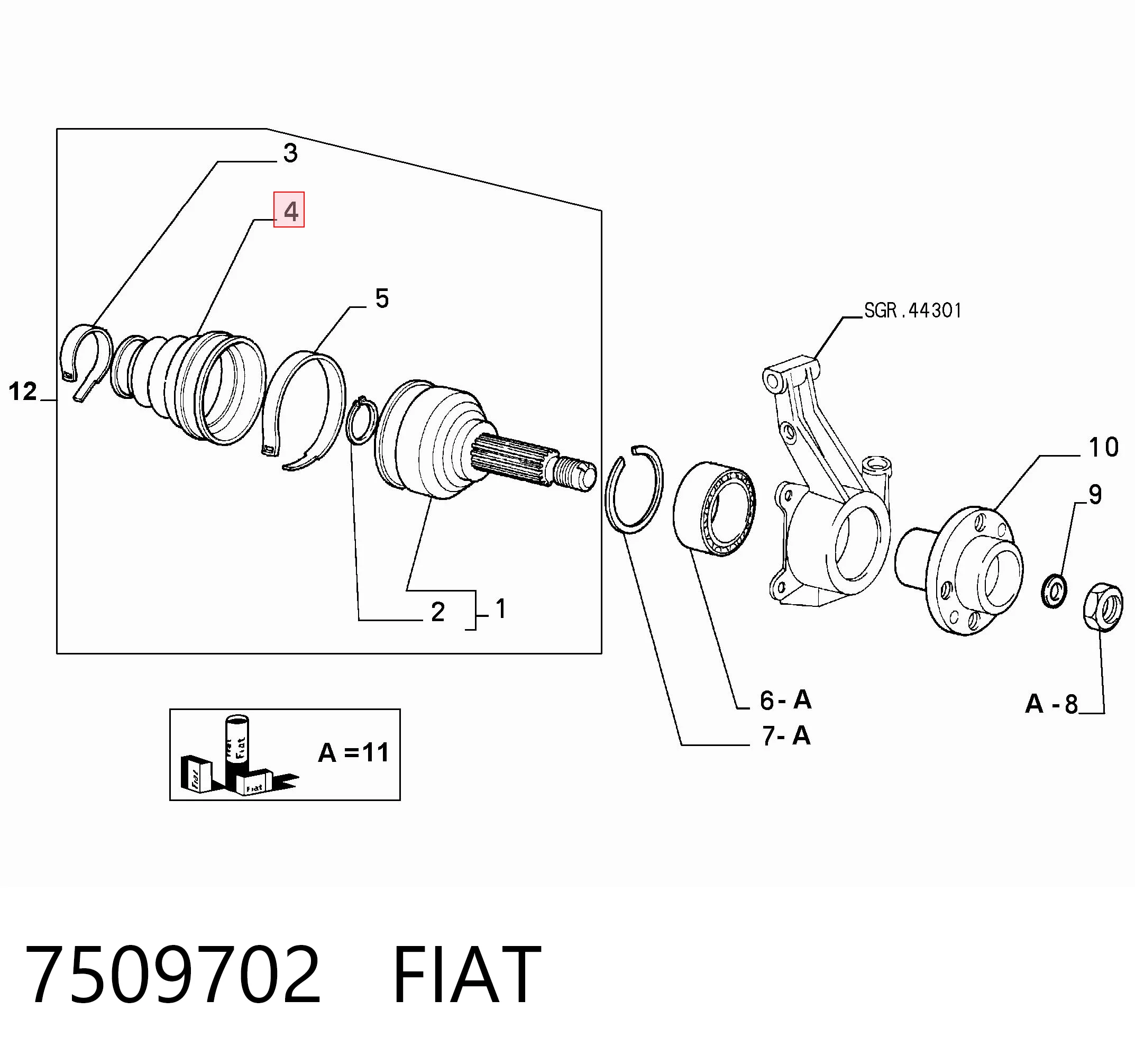 7509702 Fiat/Alfa/Lancia