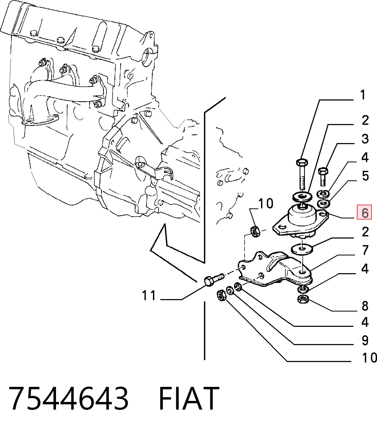 Soportes de motor trasero Fiat Panda I hatchback (141A) (1982 - 2003) precio, desde 9,62 EUR