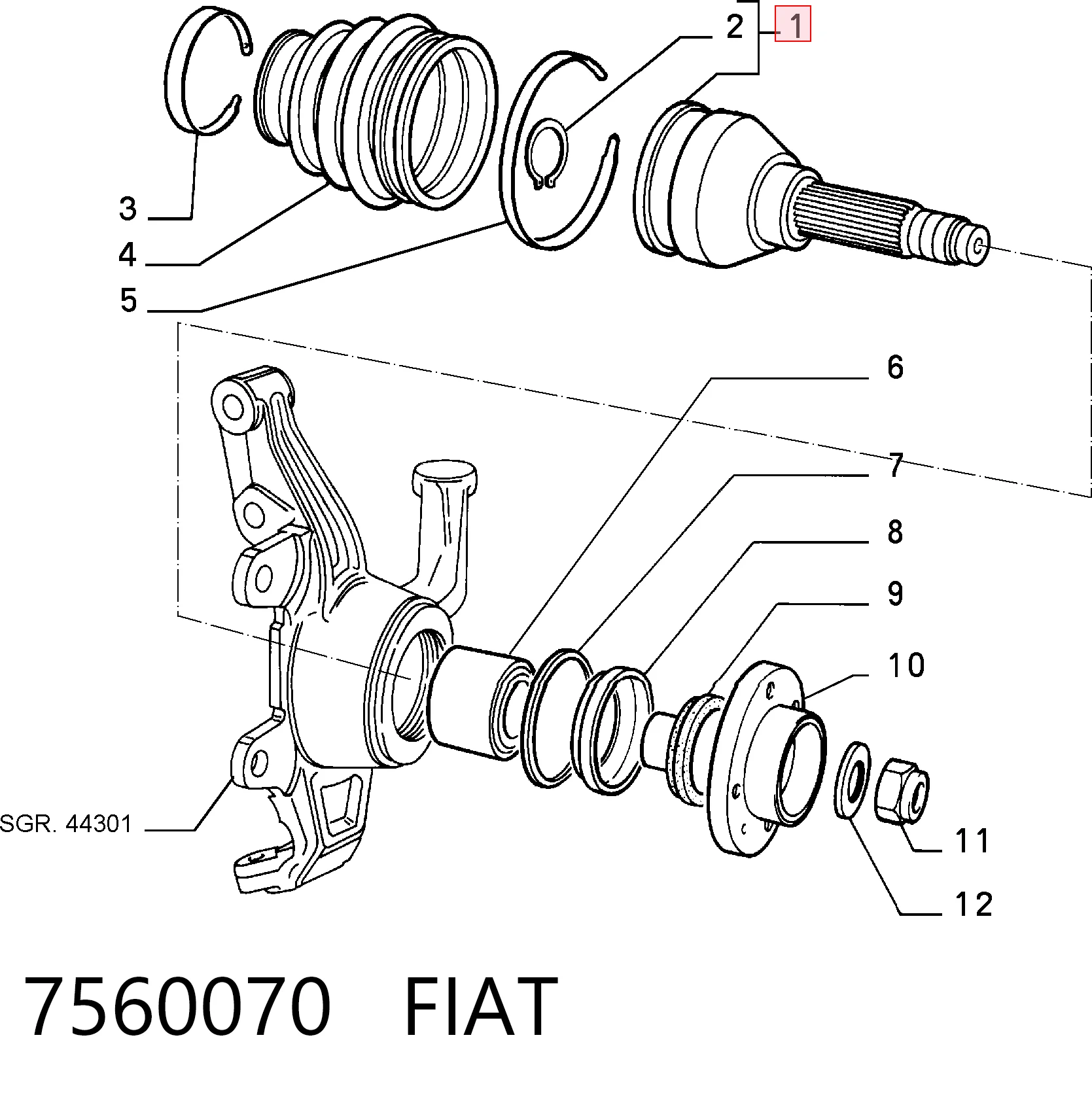 Comprar Junta homocinética exterior delantera Delta I 831AB0