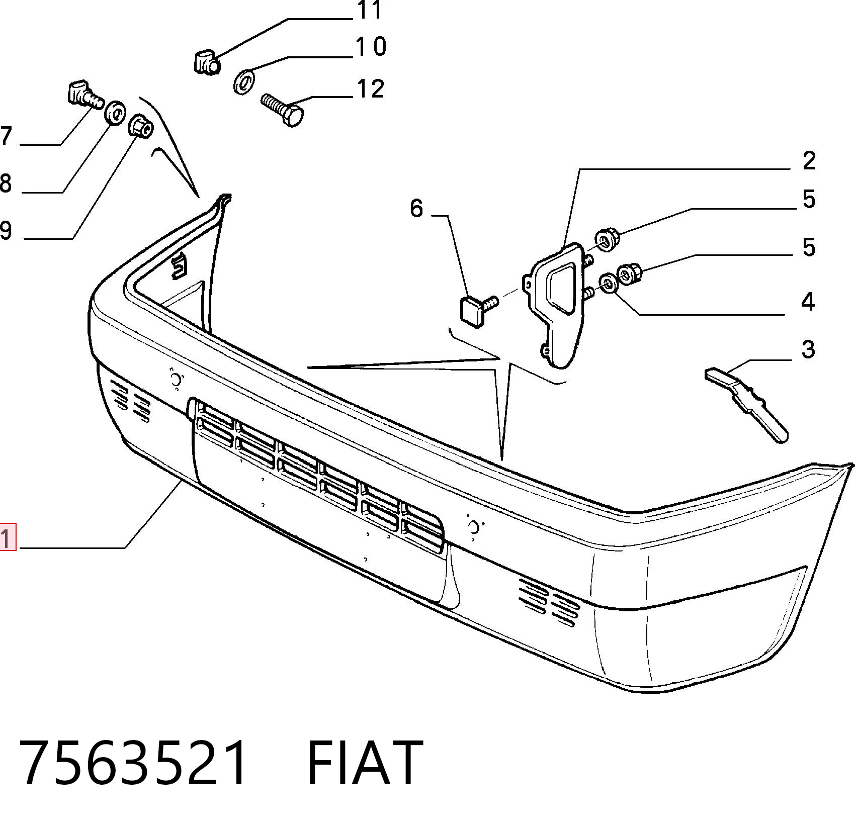 Parachoques Fiat Panda I hatchback comprar en España
