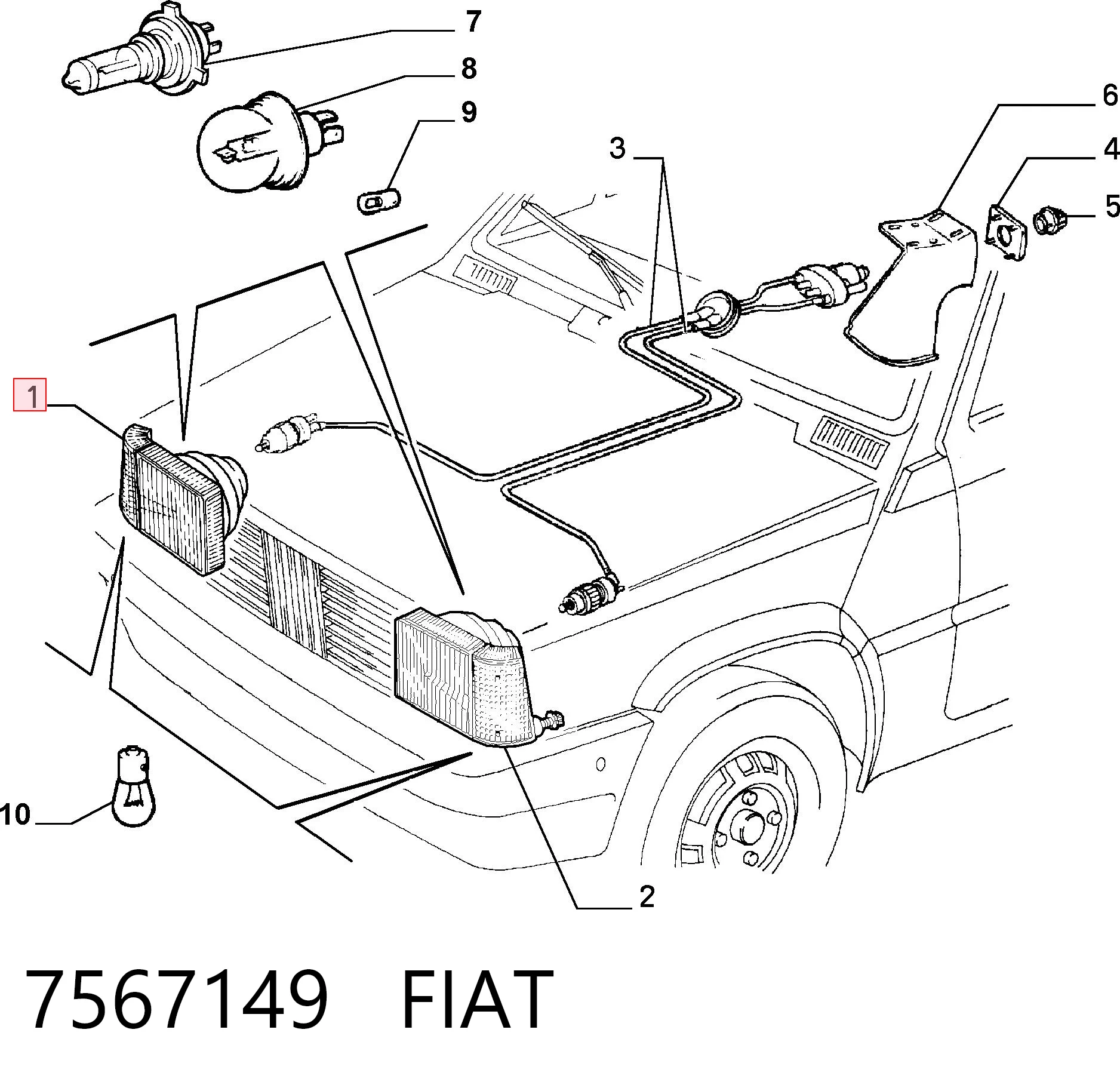 Faro derecho Fiat Panda I hatchback (141A) (1982 - 2003) precio, desde 49,13 EUR