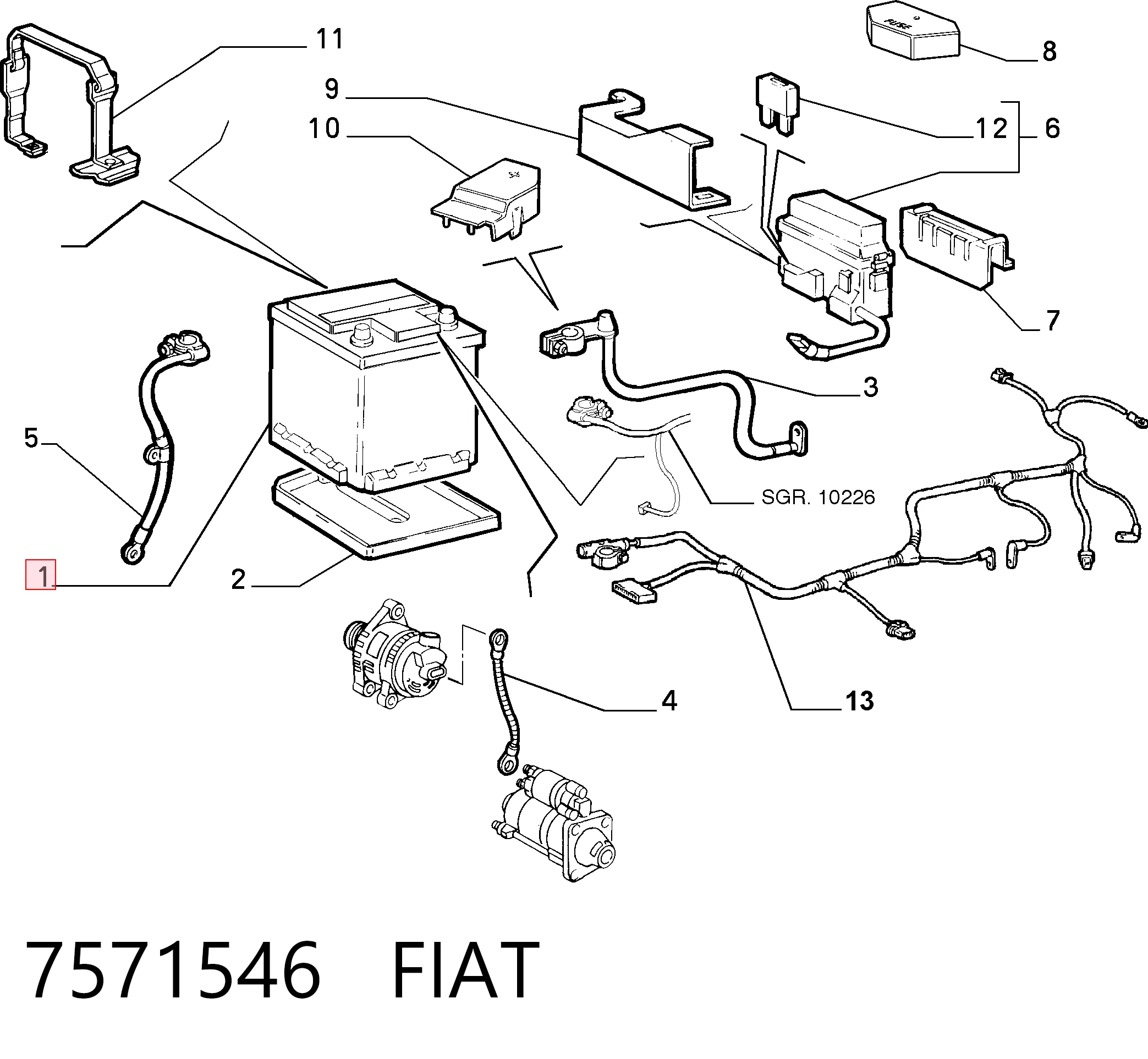 7571546 Fiat/Alfa/Lancia