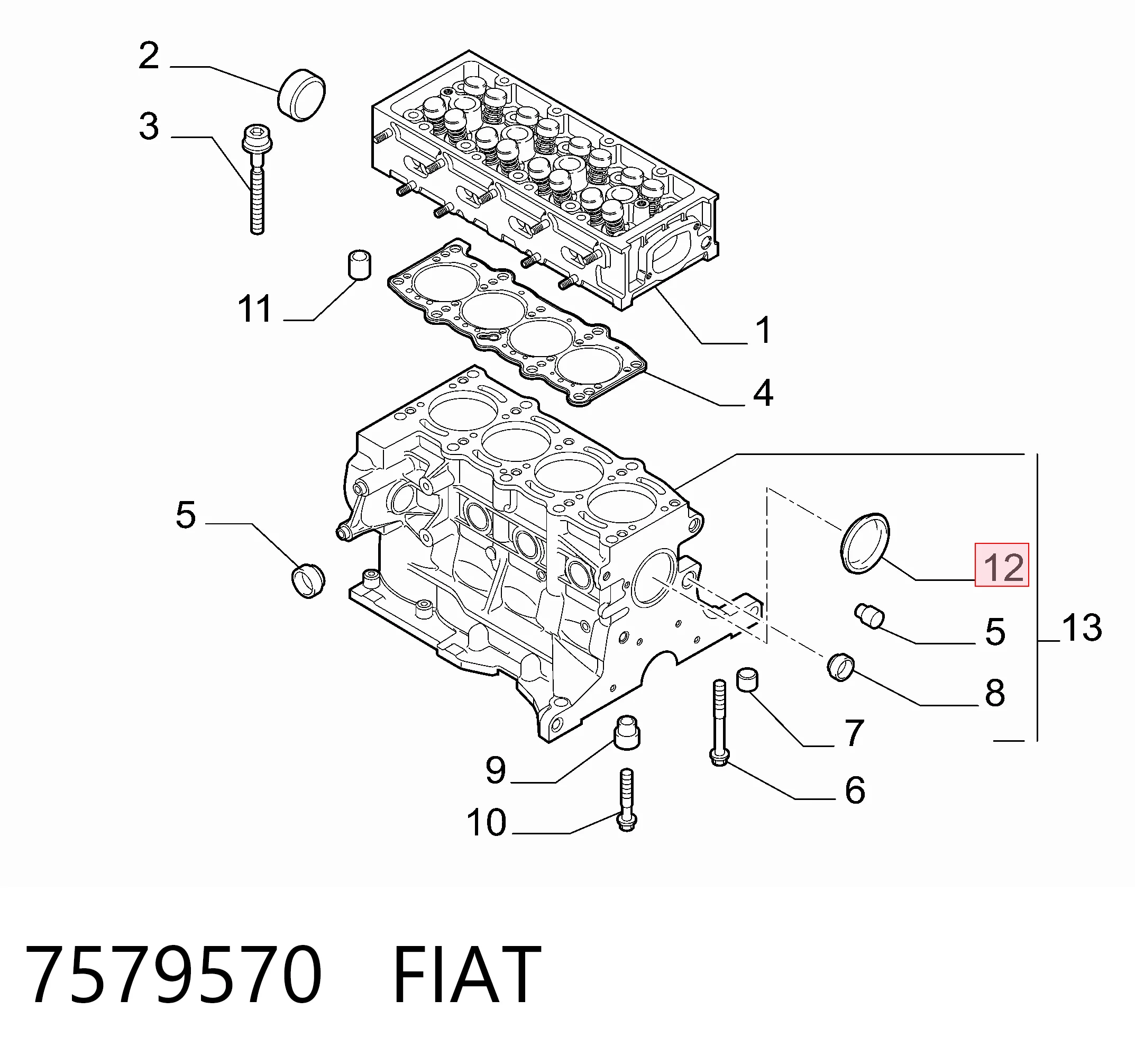 7579570 Fiat/Alfa/Lancia