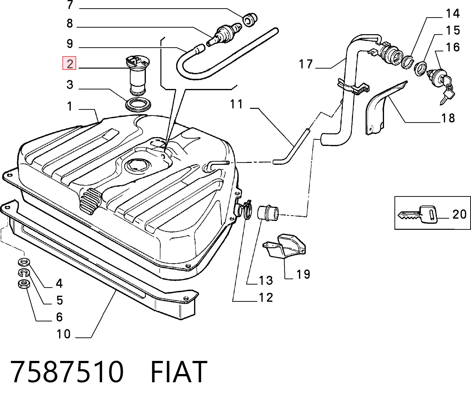 Comprar Aforador de nivel de combustible Fiat Fiorino  146 Uno a bajo precio