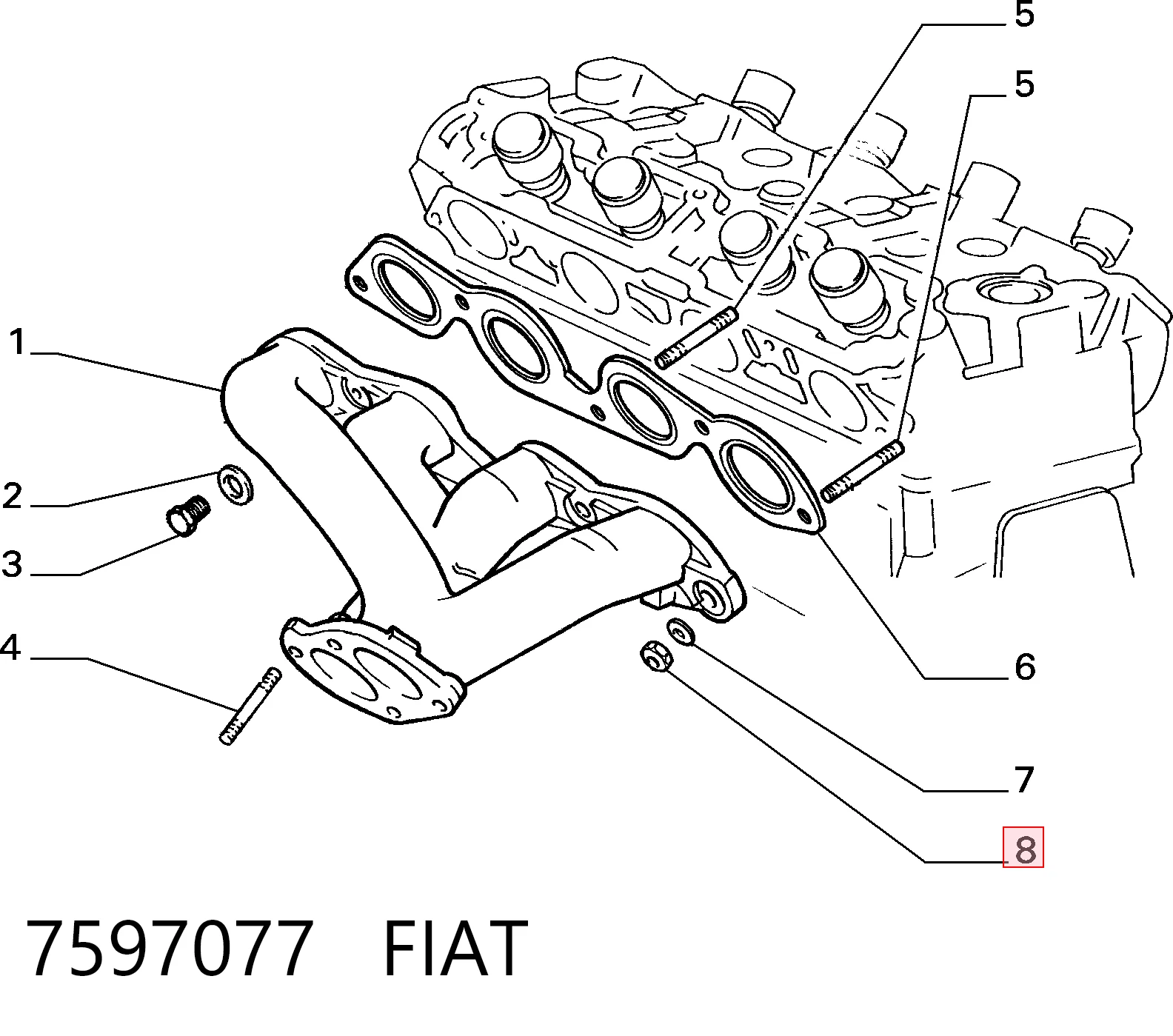 Junta colector escape Lancia Delta I hatchback (831AB0) (1982 - 1993) precio, desde 4,86 EUR