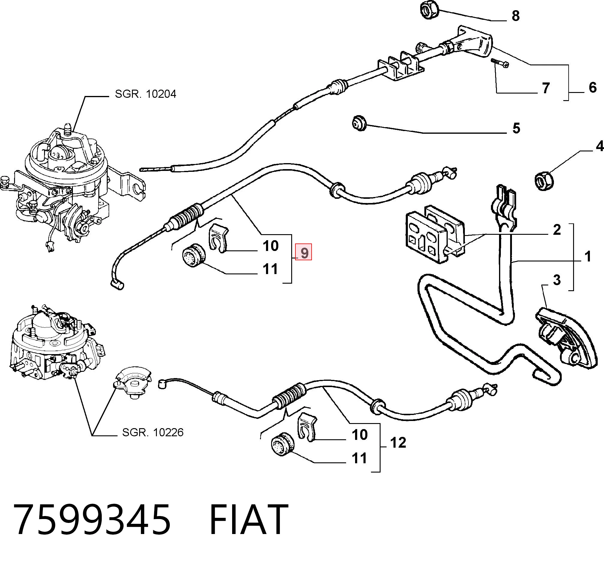 Comprar Cable del acelerador Fiat Tempra  159 a bajo precio