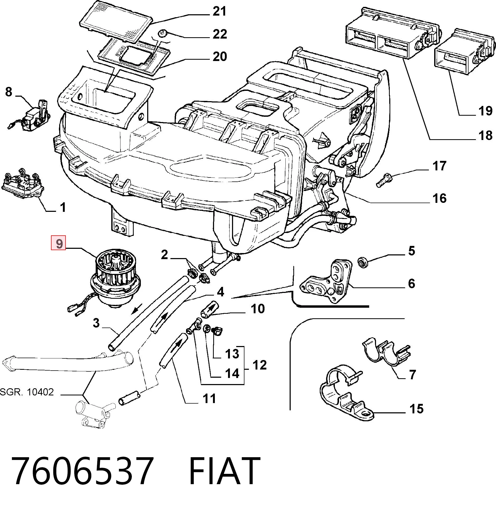 Ventilador de calefacción Fiat Brava hatchback (182) (1995 - 2001) precio, desde 36,98 EUR