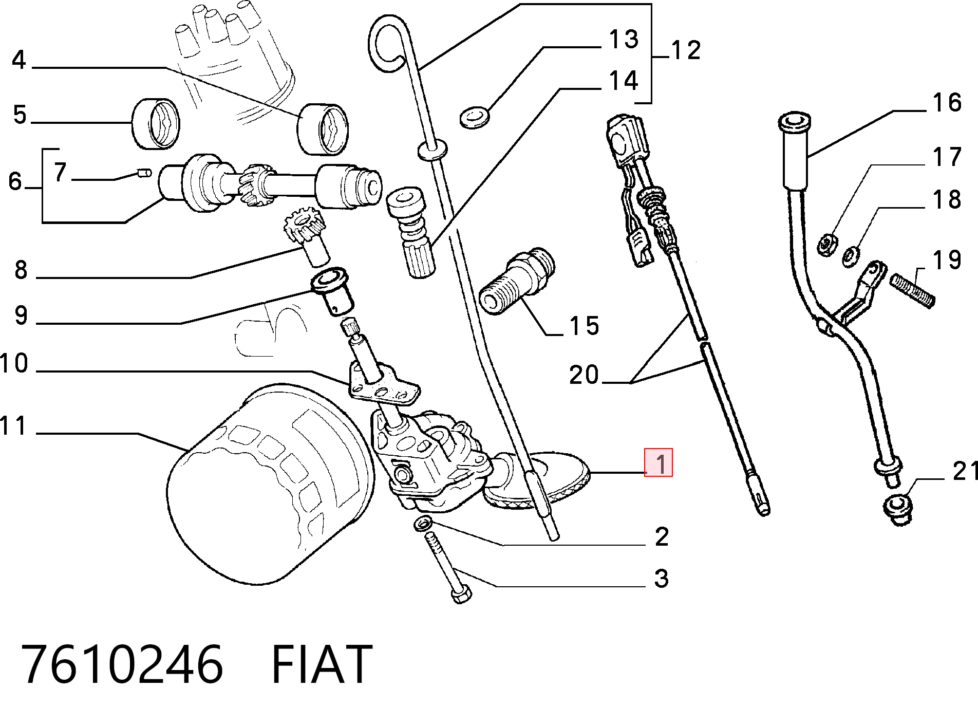 Bomba de aceite Fiat Tipo  (1987-1996)