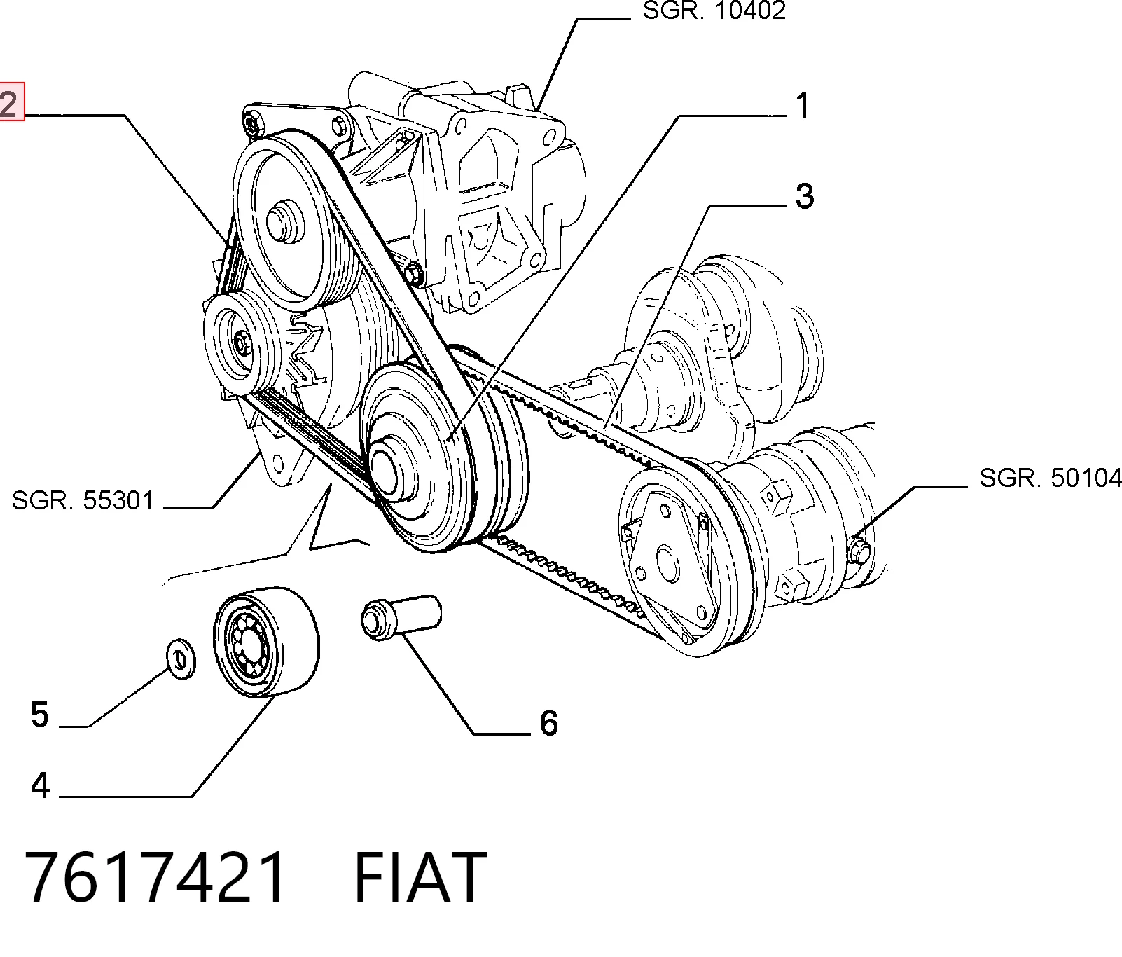 7617421 Fiat/Alfa/Lancia