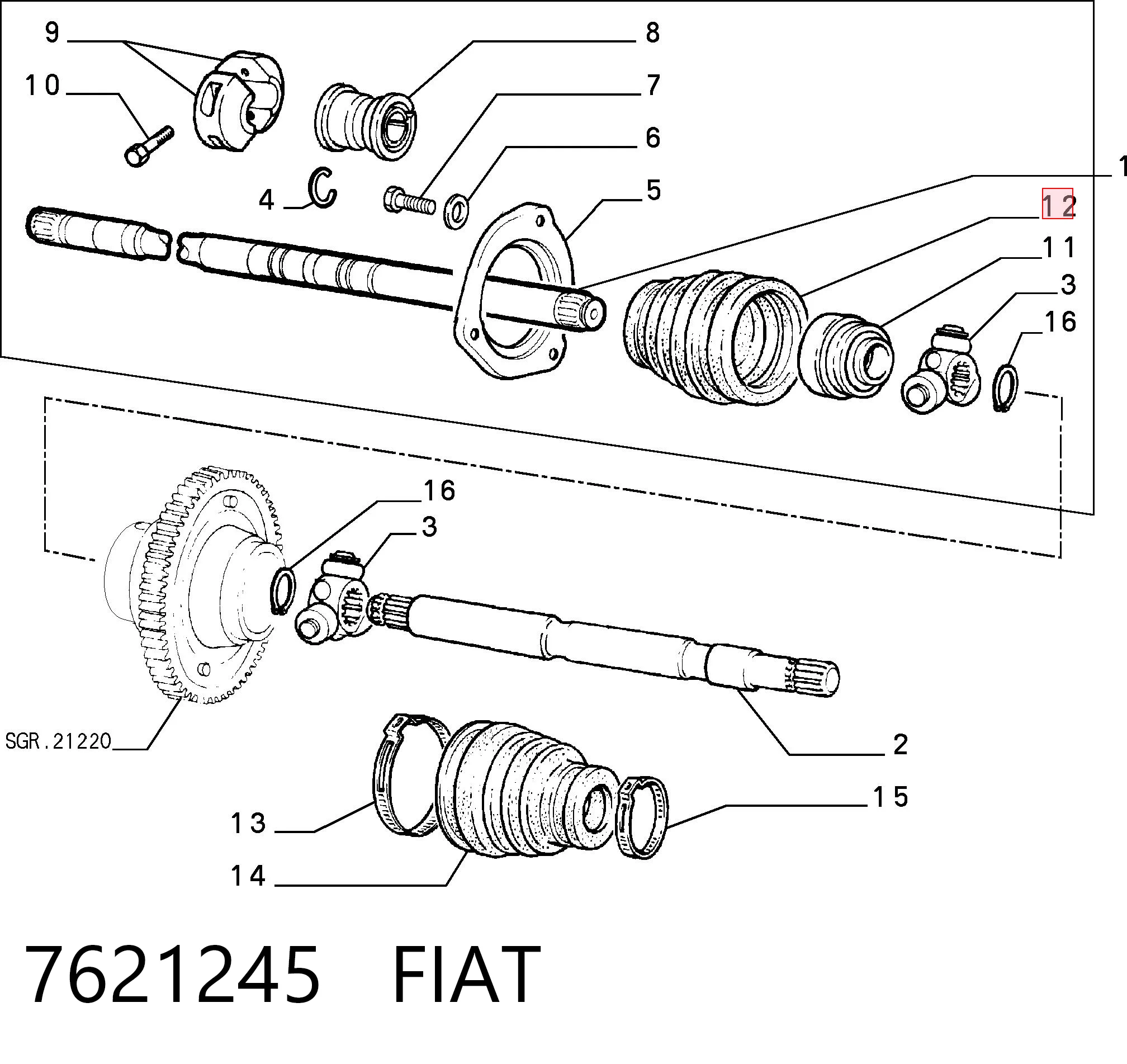 7621245 Fiat/Alfa/Lancia