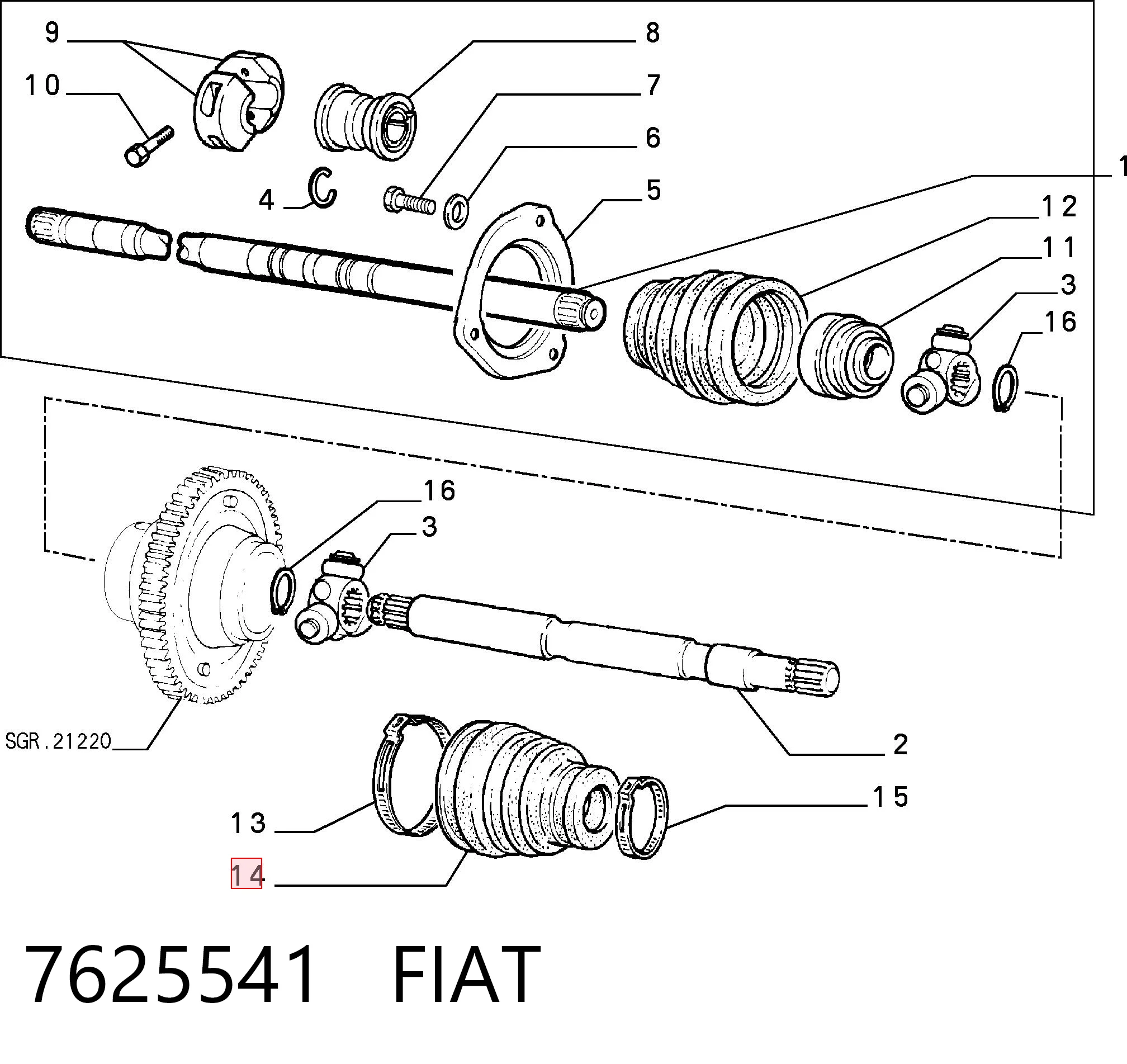 7625541 Fiat/Alfa/Lancia