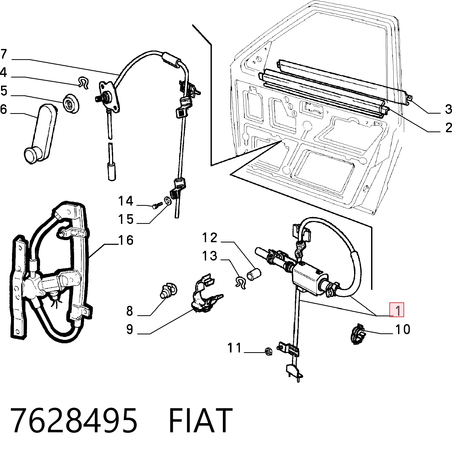 Mecanismo de elevalunas delantero derecha Fiat Uno hatchback (146A) (1983 - 1996) precio, desde 63,59 EUR